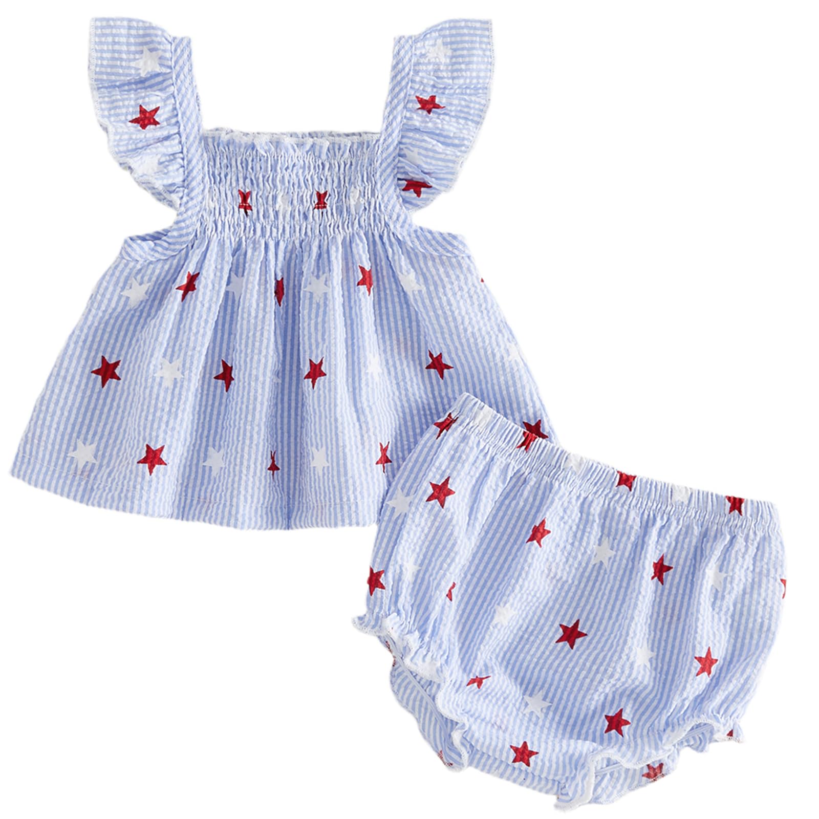 Mubineo Baby Girl Summer Clothes Cute Ruffle Tops Dress Shorts Outfits Set Infant Toddler Shirt Bloomers Princess Outfit WEBE CLOTHING