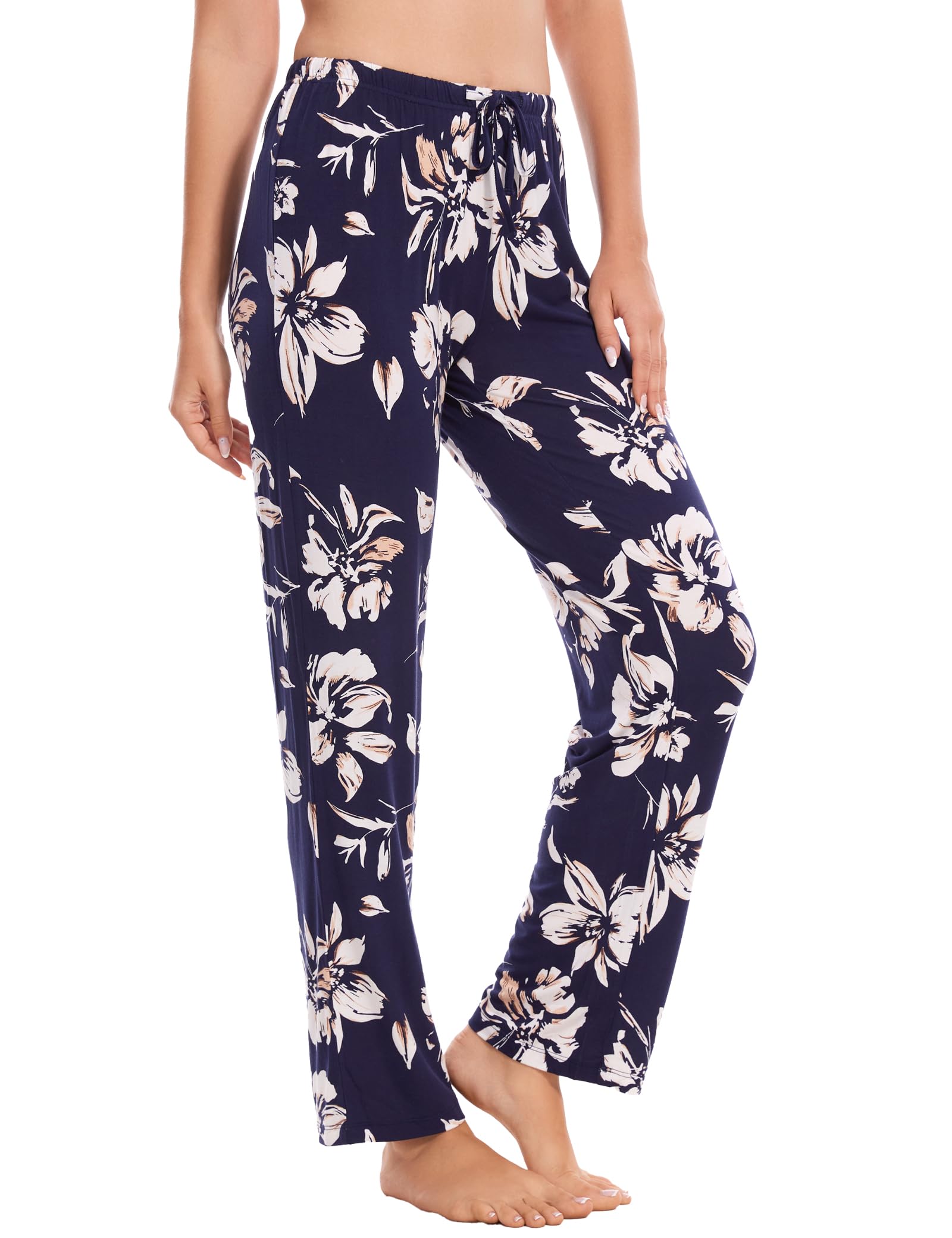 GYS Bamboo Viscose Women's Pajama Pants, Lightweight Comfy Casual Lounge Yoga Pants, Pj Bottoms Sleep Pants with Drawstring