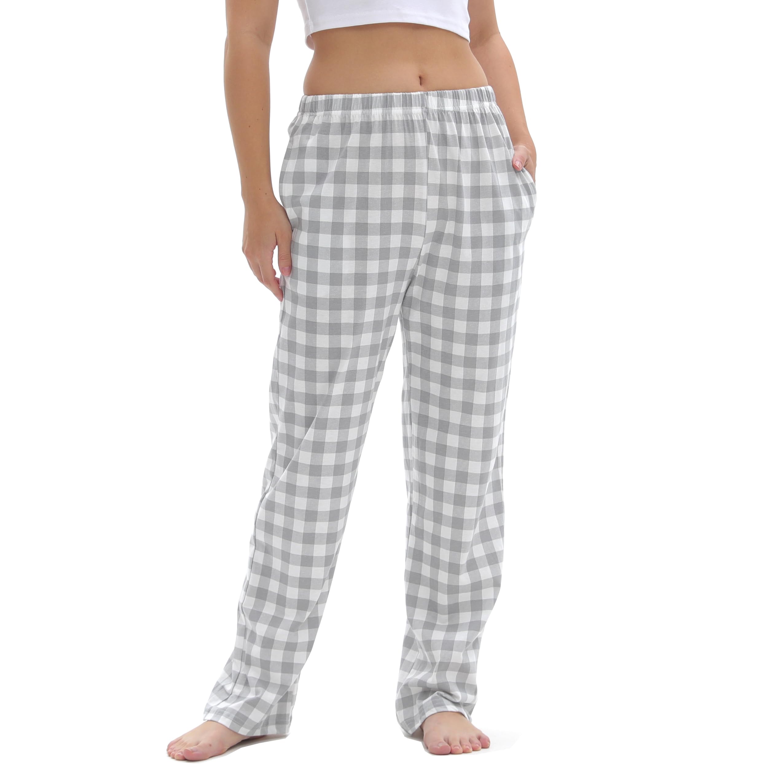 SAMGU Women's Pajama Pants, Soft Cotton Sleep Lounge Pants, Comfy Homewear pjs, Elatic Waist Pajama Bottom Pants for Women