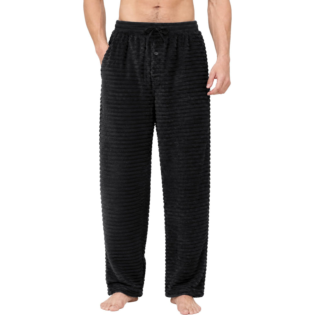U2SKIIN Mens Fuzzy Plush Pajama Pants, Soft Fleece Fluffy Pj Bottoms Warm Cozy Sleep Lounge Pant for Men with Pockets
