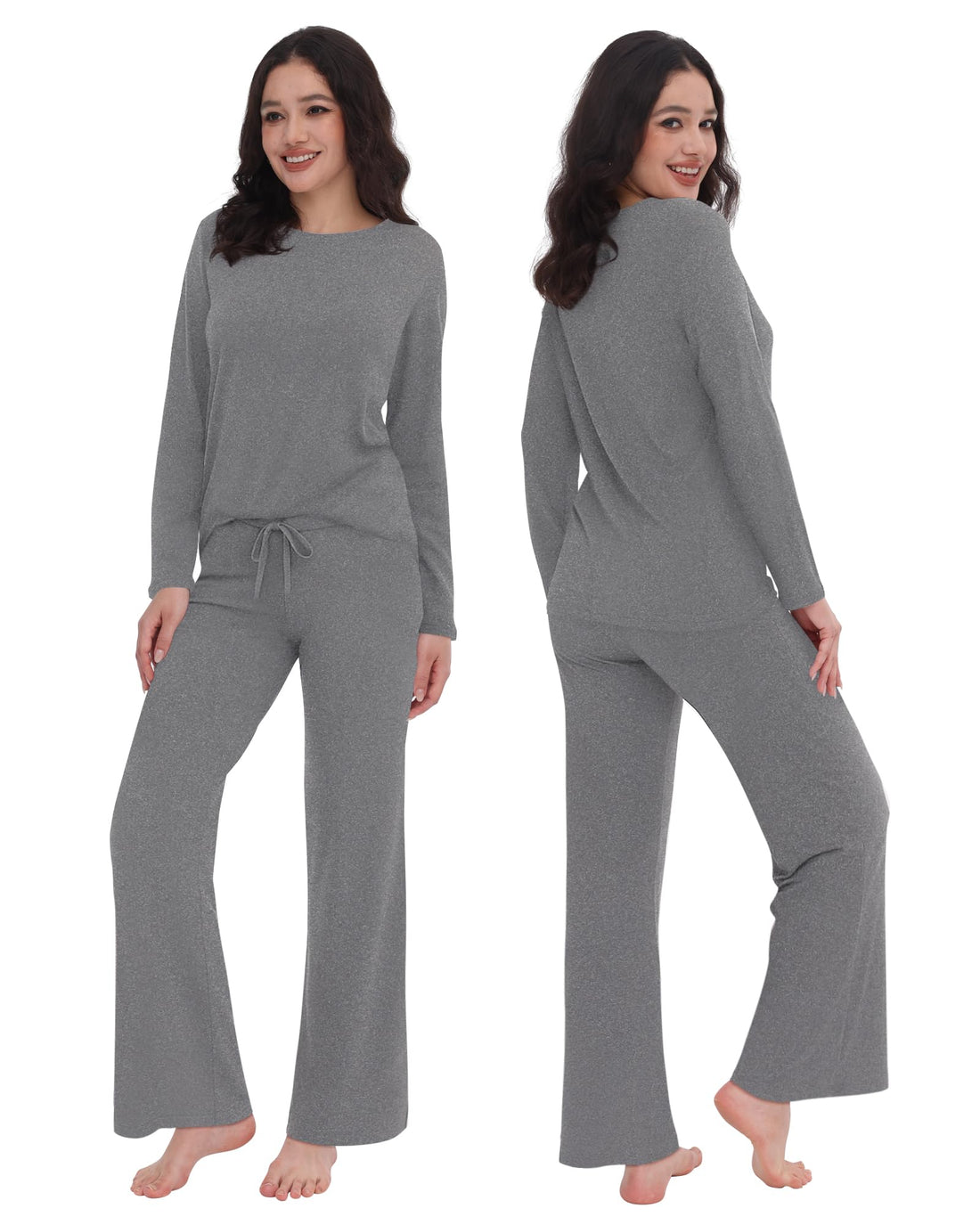 ZOOSIXX Womens Pajama Sets - Soft 2 Piece Lounge Sets for Women, Long Sleeve Sleepwear & Loungewear Pjs Set WEBE CLOTHING