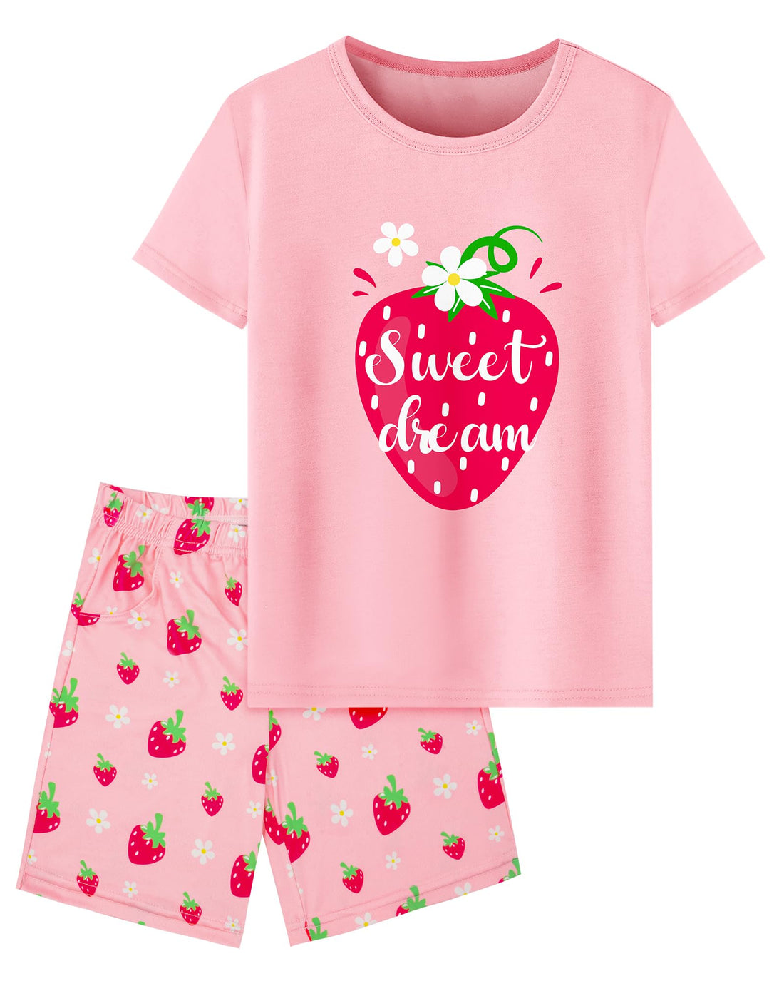 Sylfairy Girls Pajamas Short Sleeve Toddler Girls Summer Short Sets Sleepwear Clothes Kids Pajamas