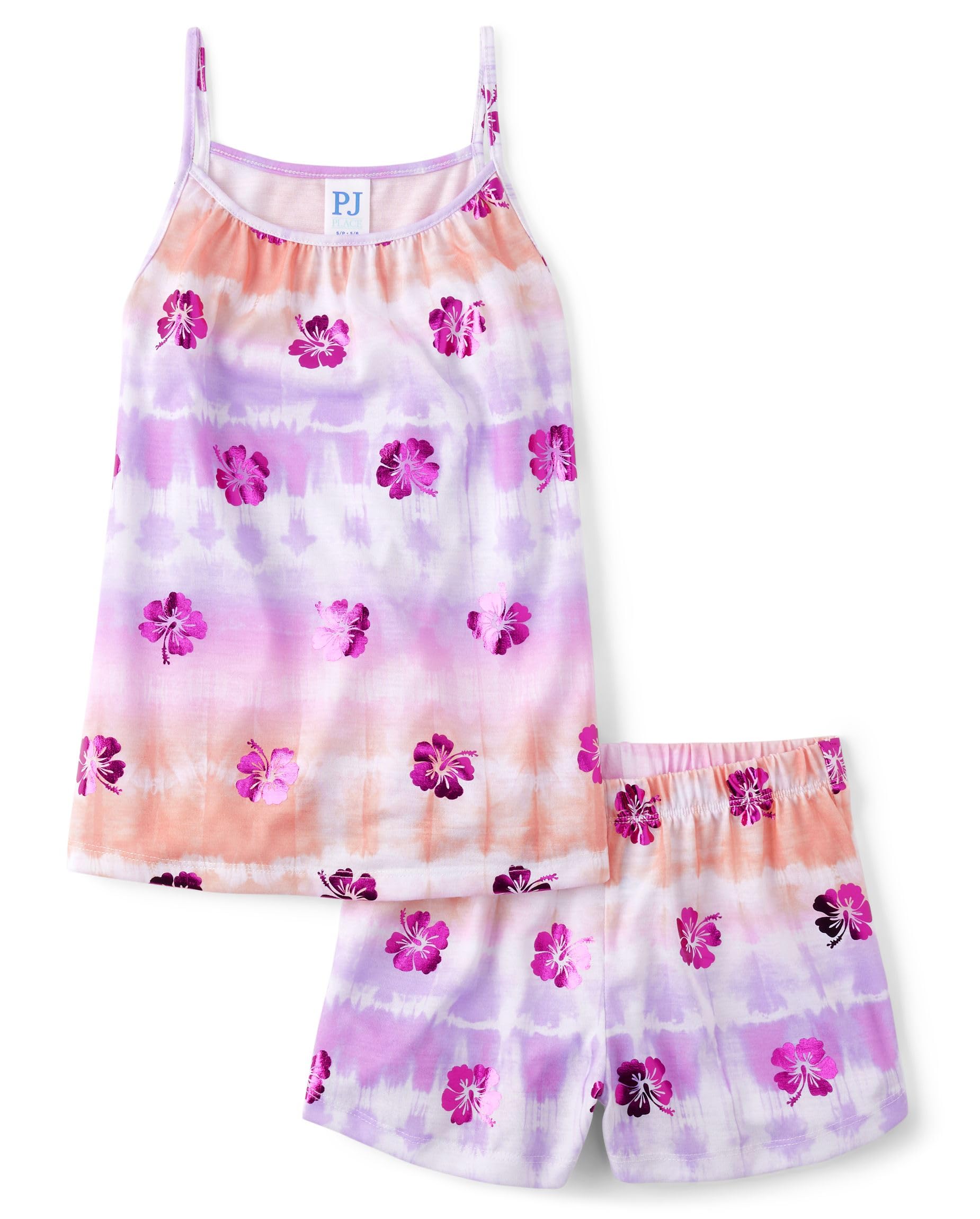 The Children's Place girls Sleeveless Tank Top and Short 2 Piece Pajama Set