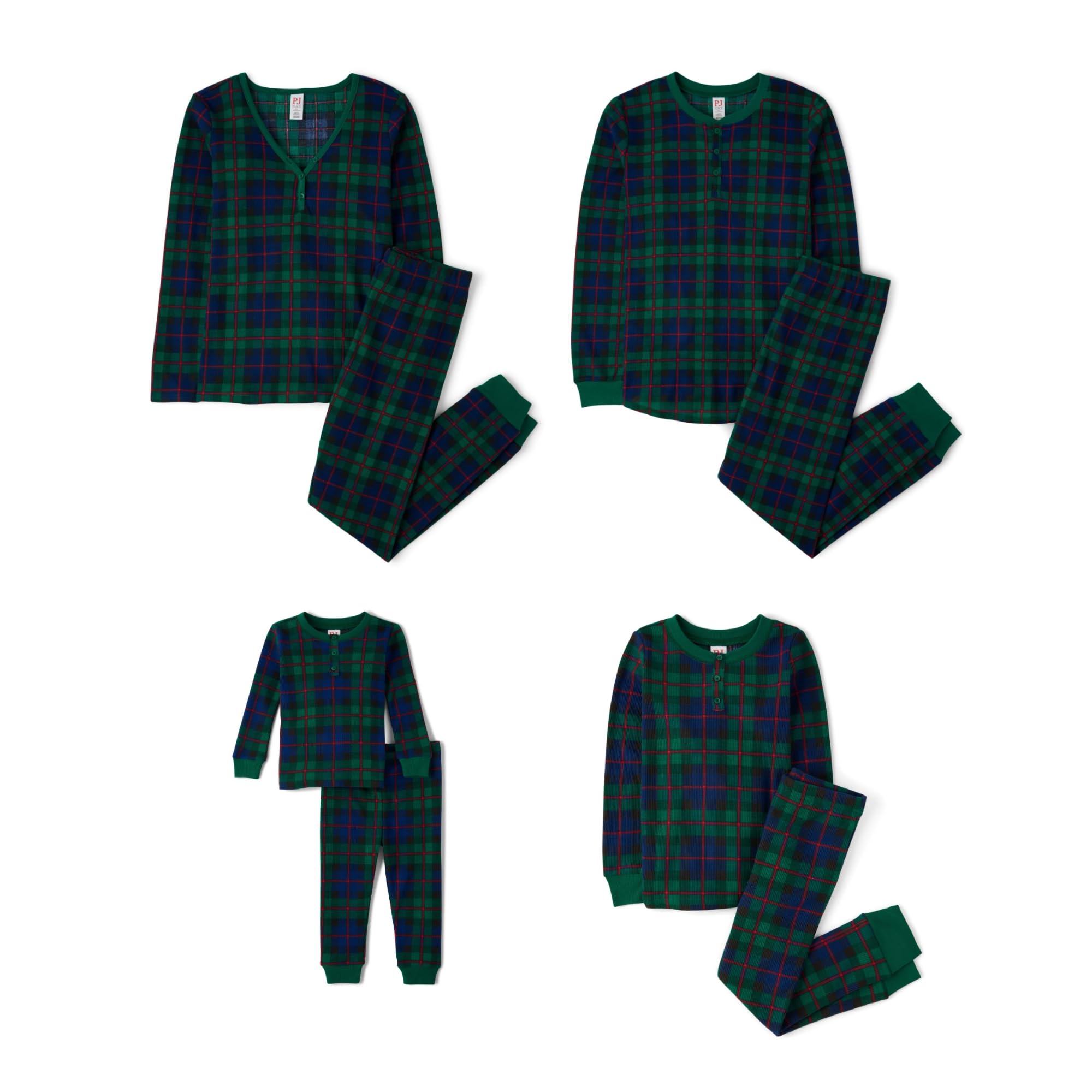 The Children's Place Family Matching, Plaid Waffle 2 Piece Pajama Sets WEBE CLOTHING