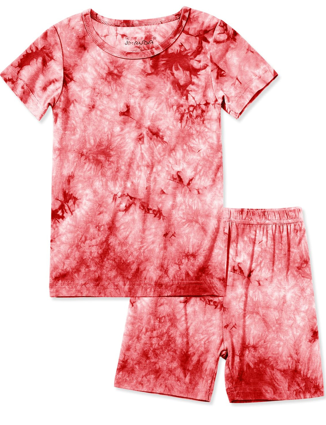 Jimonda Baby/Toddler Soft Sleepwear Short sleeve Kids Cool Pajama Outdoor 2-Piece Shirt&Shorts Casual sets Tie Dye PJ