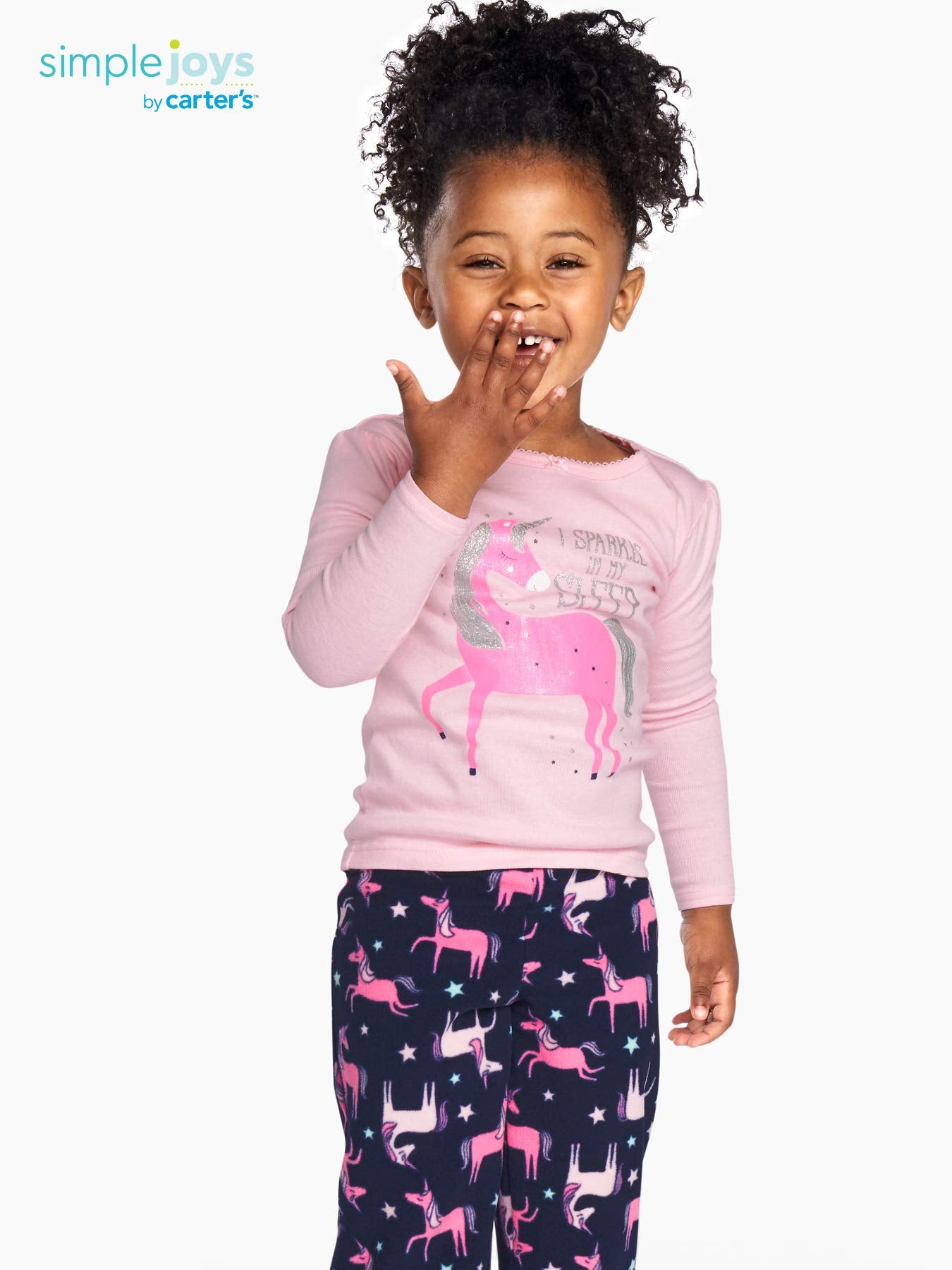 Simple Joys by Carter's Girls' 4-piece Polyester Pajamas