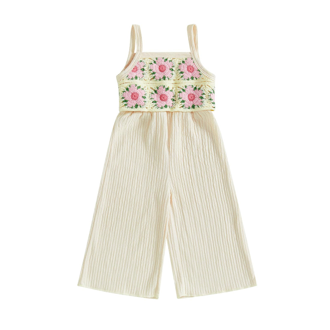 Baby Girl Outfits Crocheted Ruffled Camisole And Elastic Pants Set 6 12 18 24 Months 2 3 4 T WEBE CLOTHING