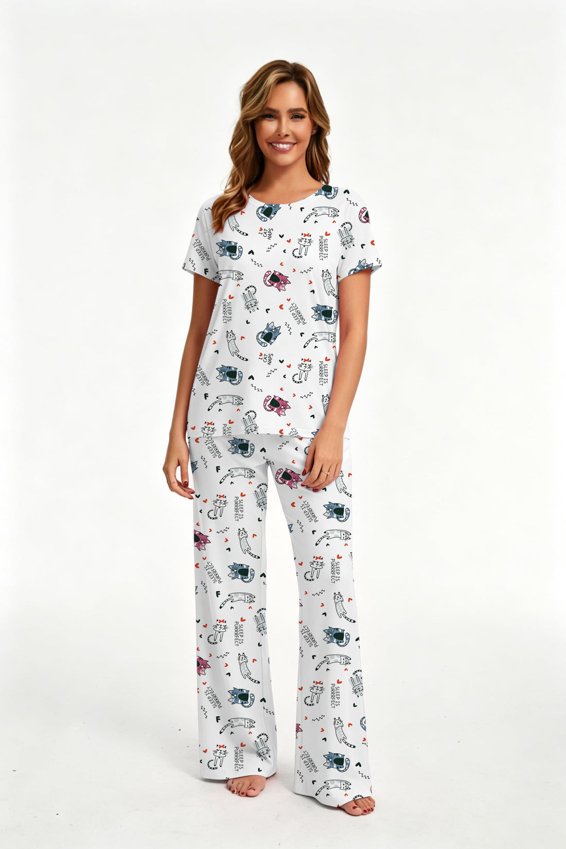 2 Piece Pjs Set For Womens Pajamas Lounge Set Long Sleeve Joggers Pants Sleepwear with Pockets WEBE CLOTHING