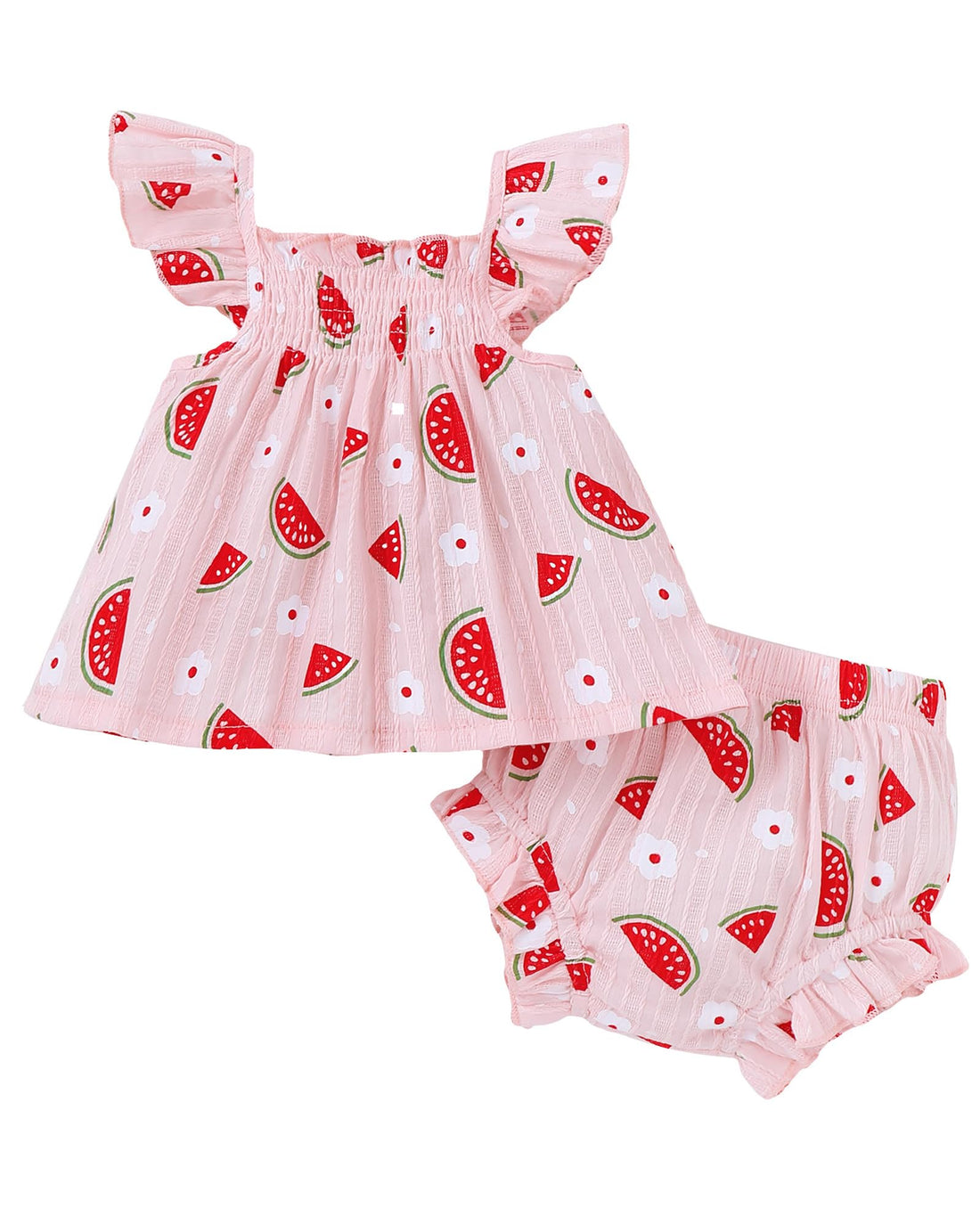 Jecson Newborn Baby Girl Summer Clothes Infant Girl Outfits Sleeveless Ruffle Top and Bloomers Shorts Set 0 3 6 12 Month WEBE CLOTHING