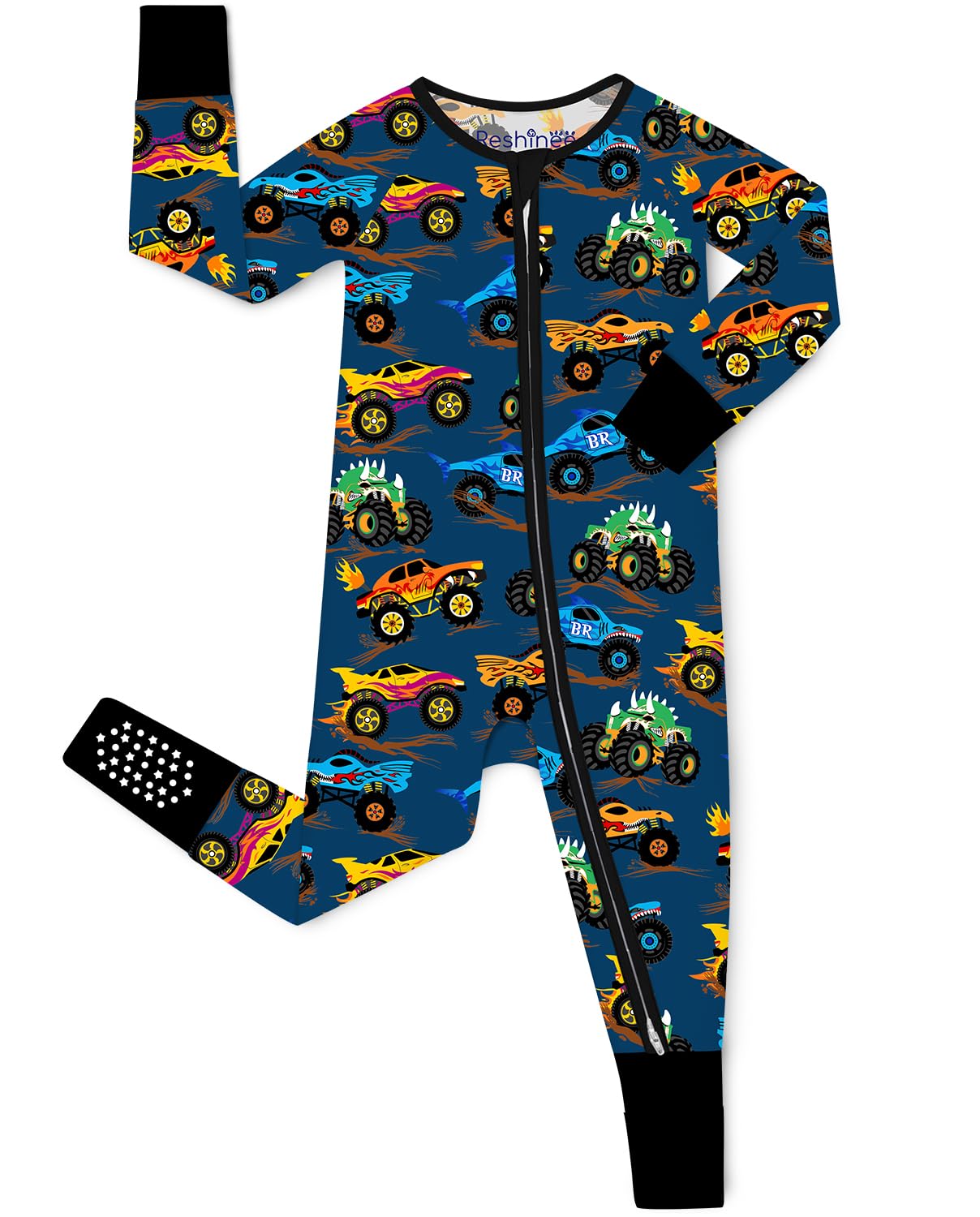 babee Reshinee Bamboo Viscose Baby Convertible Footie Pajama, Sleep & Play Footed Zipper Pajamas for Baby Boys & Girls