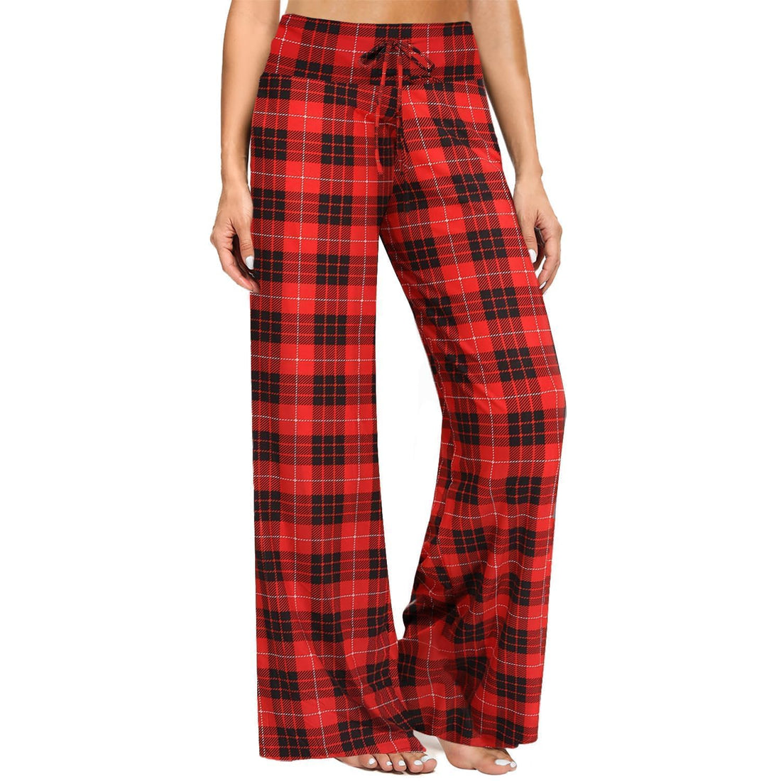 ZOOSIXX Soft Black Pajama Pants for Women, Wide Leg Pants Woman Flowy Comfy Casual Lounge Yoga Capri Pants 22”/ 30”