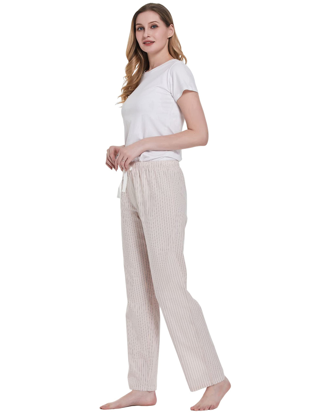 CYZ Women's 100% Cotton Woven Poplin Sleep Pajama Pants