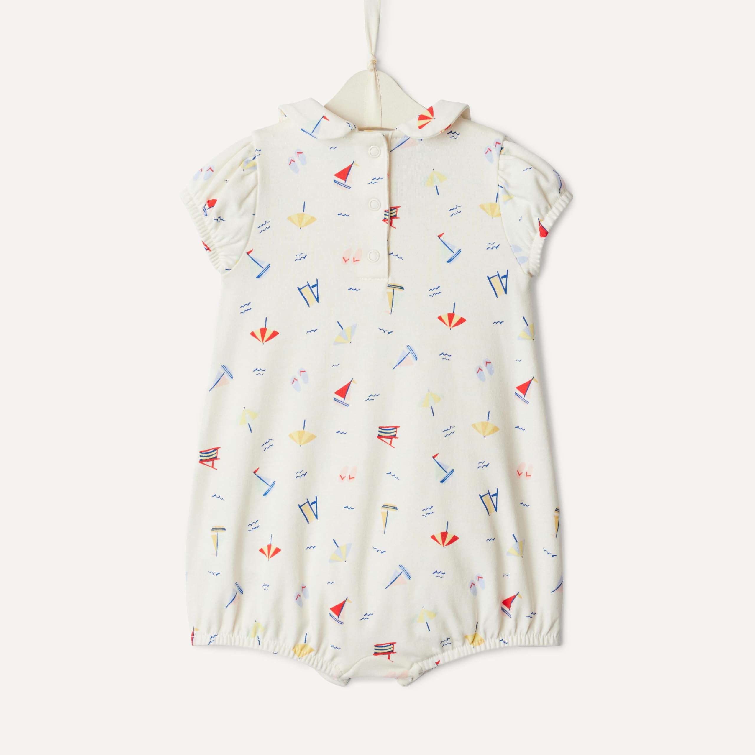 Amazon Essentials x Sofia Grainge Baby Girls' Cotton Short Sleeve Romper with Peter Pan Collar WEBE CLOTHING
