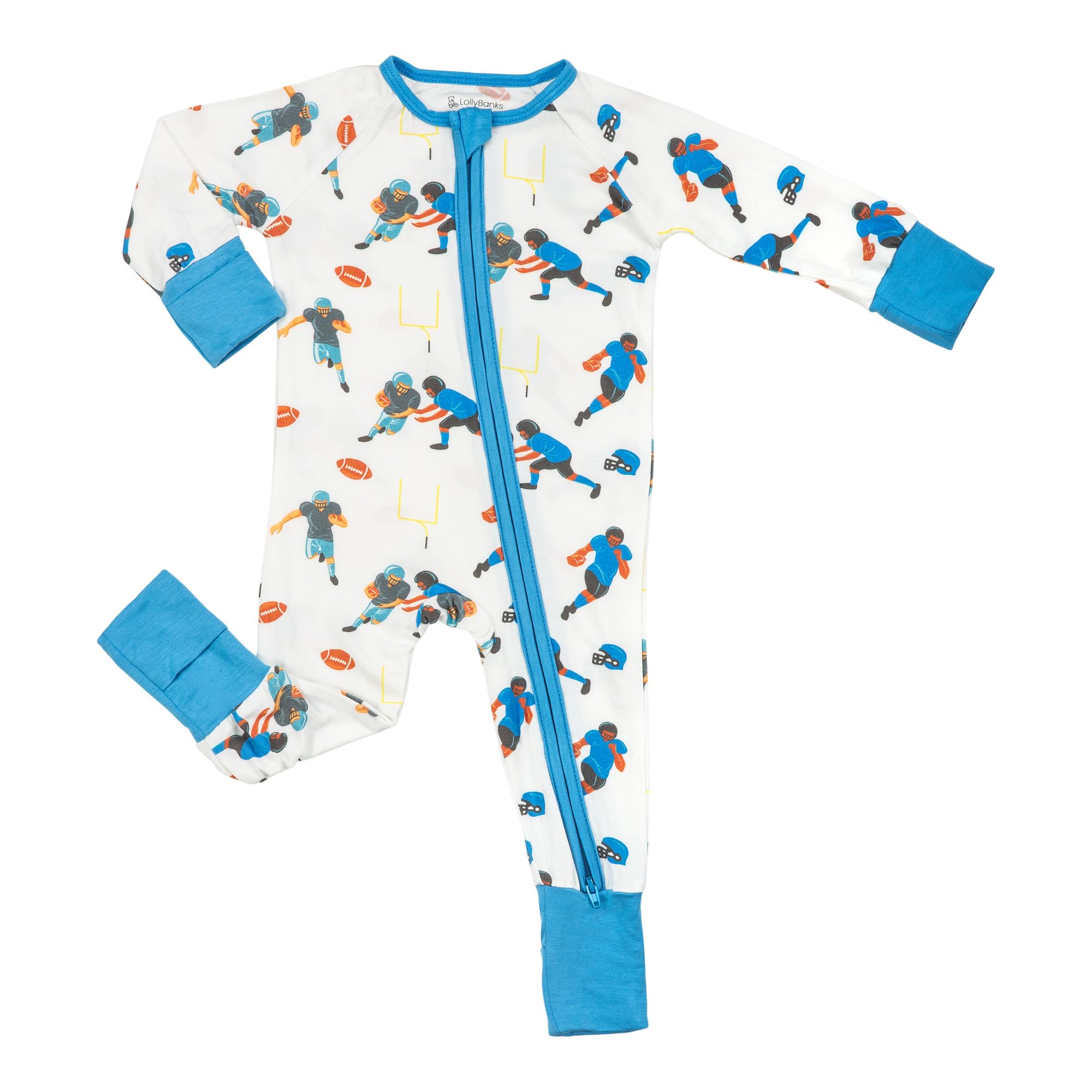 LollyBanks Baby Pajamas, Long Sleeve Baby Romper with 2-Way Zipper, 95% Viscose from Bamboo and 5% Spandex, Infant Sleepers