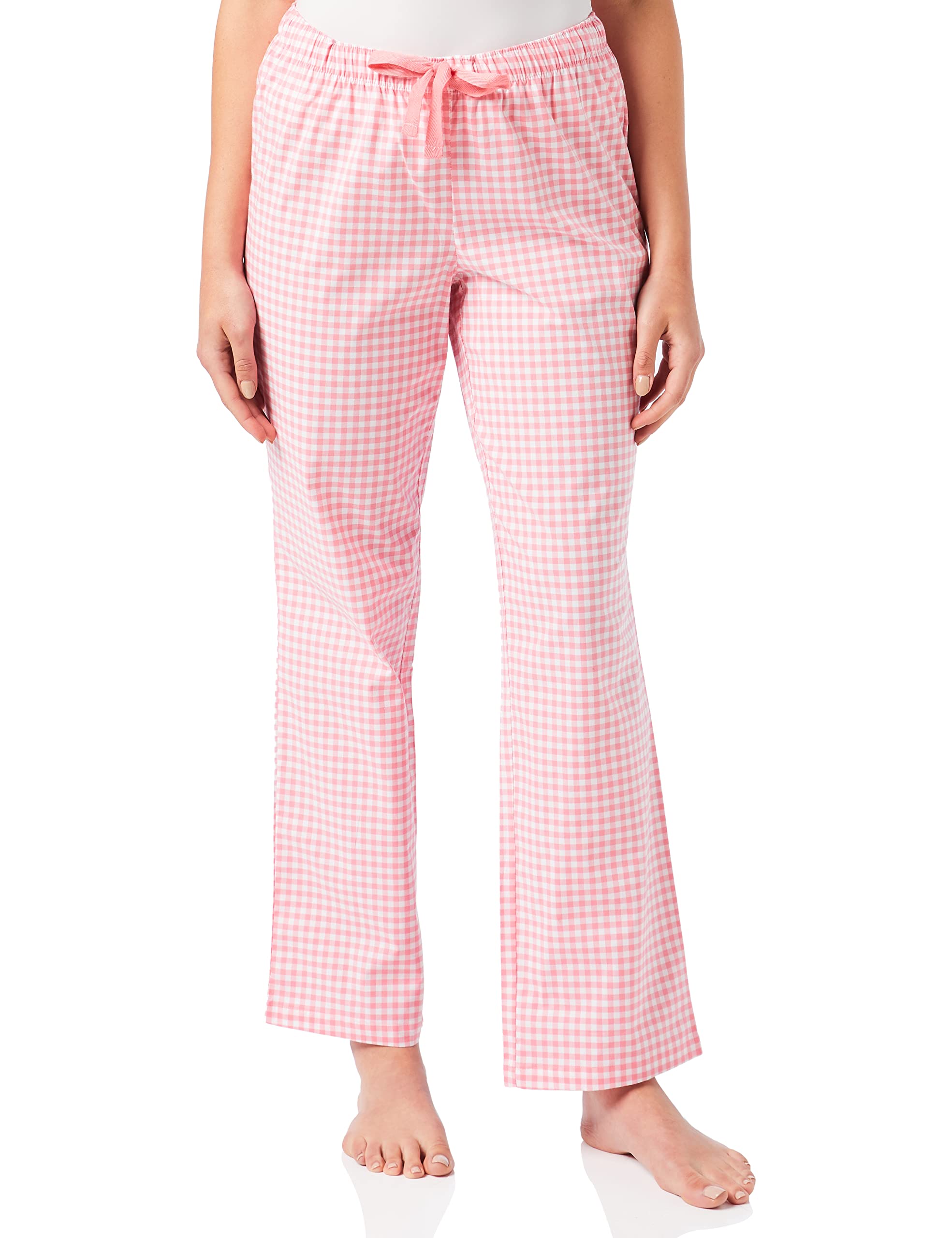 Amazon Essentials Women's Cotton Pajama Pants, Breathable Poplin Sleep Pant with Drawstring Elastic Waist