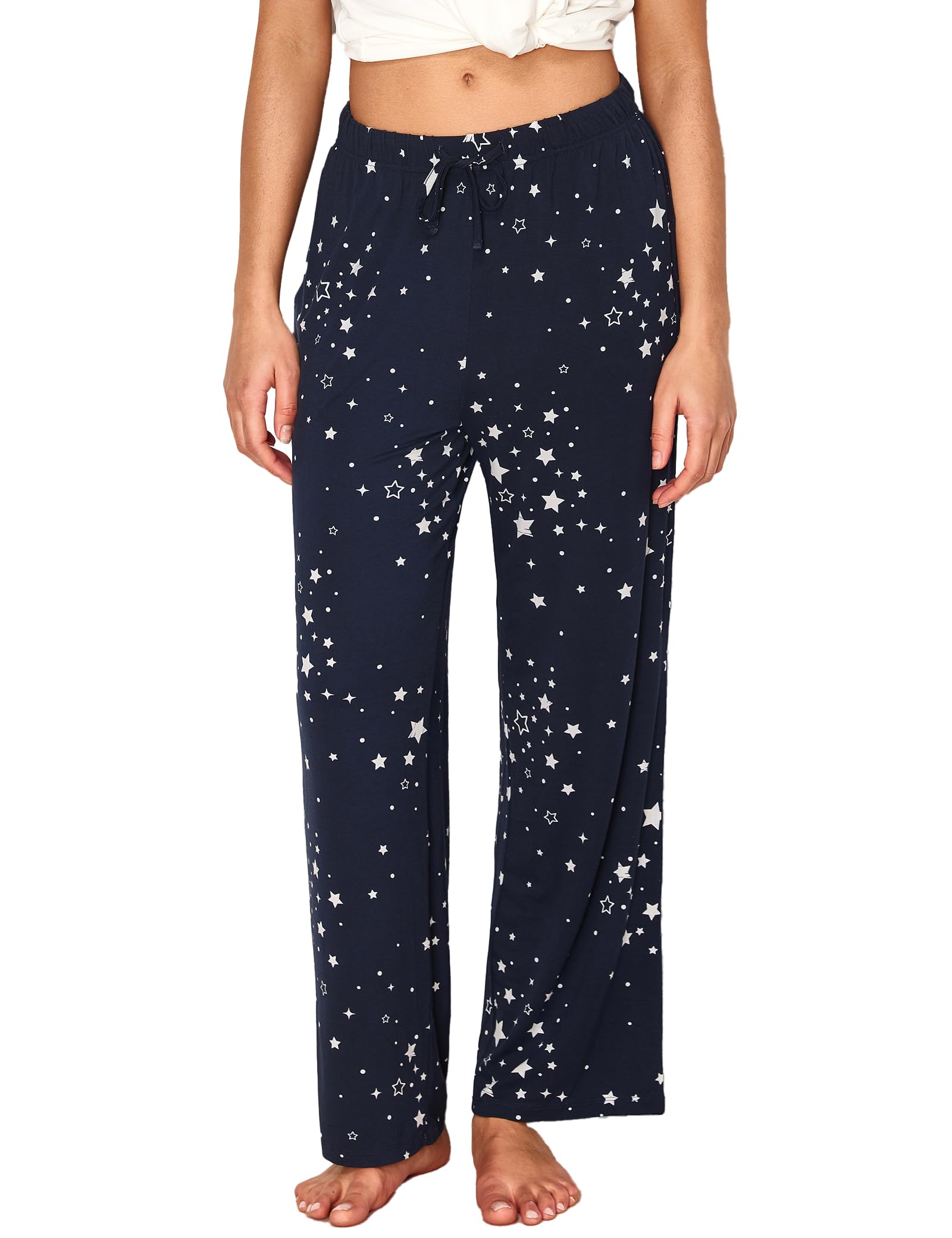 GYS Bamboo Viscose Women's Pajama Pants, Lightweight Comfy Casual Lounge Yoga Pants, Pj Bottoms Sleep Pants with Drawstring
