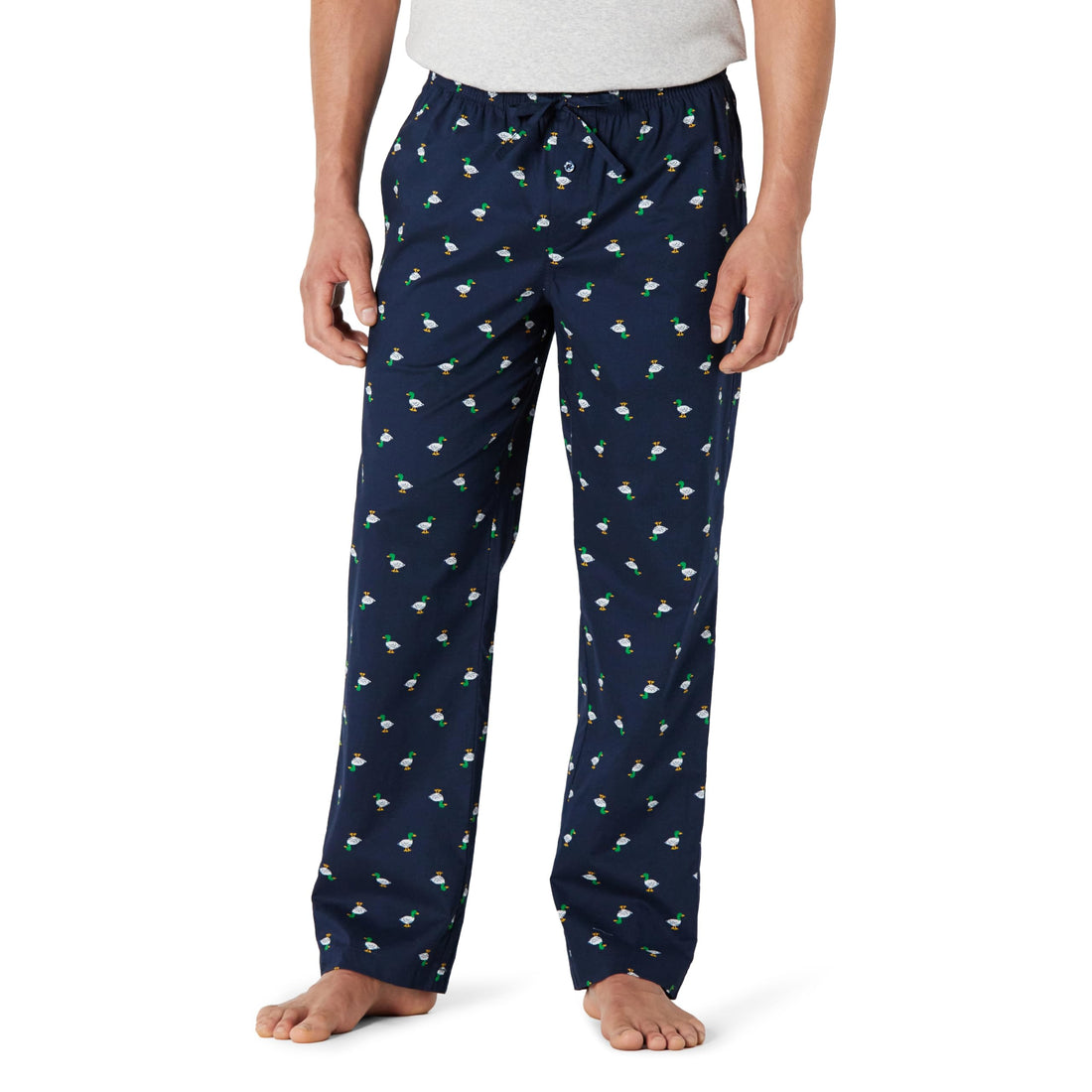 Amazon Essentials Men's Cotton Poplin Straight-Fit Pajama Pants with Pockets, Elastic Waist, Drawstring WEBE CLOTHING