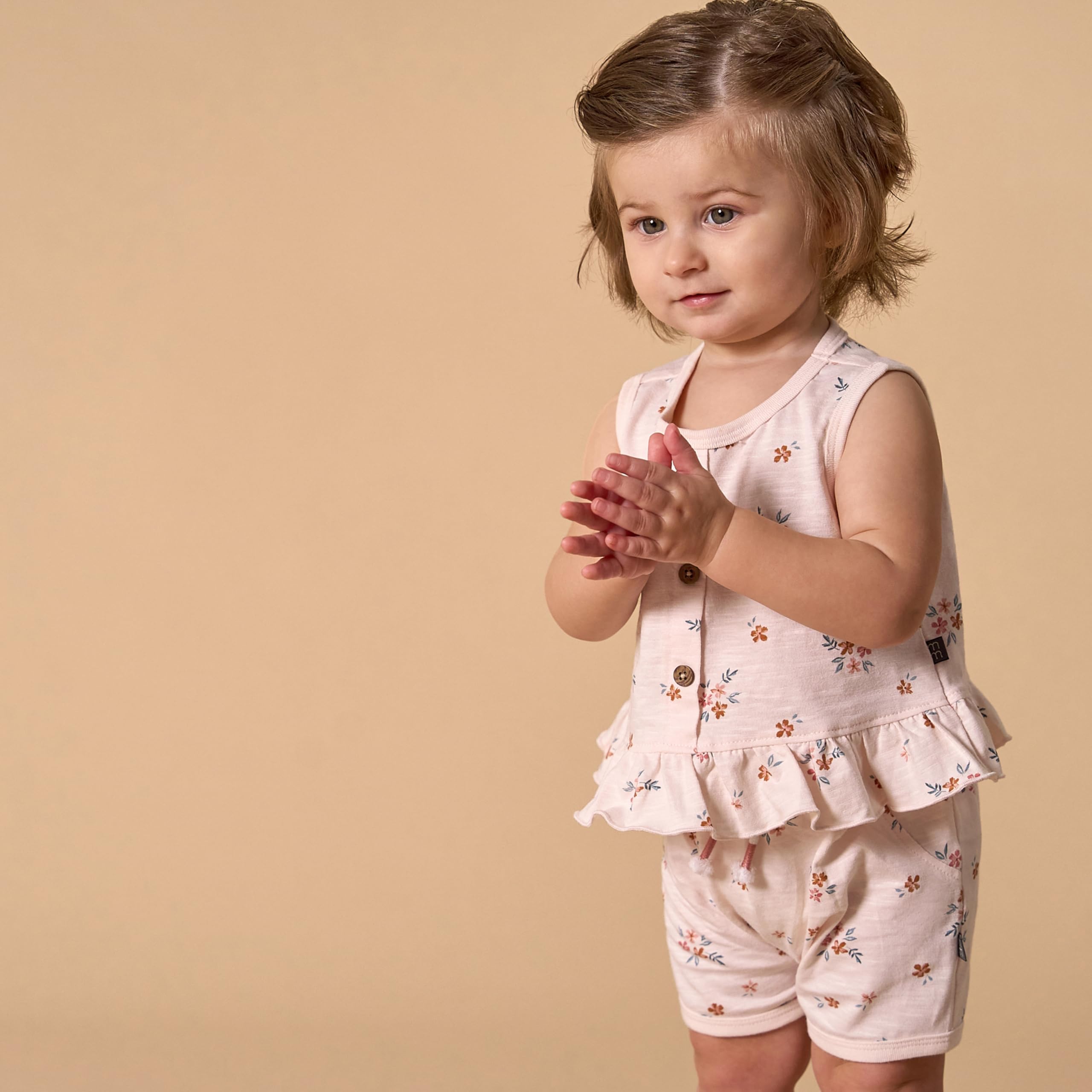 Modern Moments by Gerber Baby Girls 4-Pack Peplum Top & Short Set WEBE CLOTHING