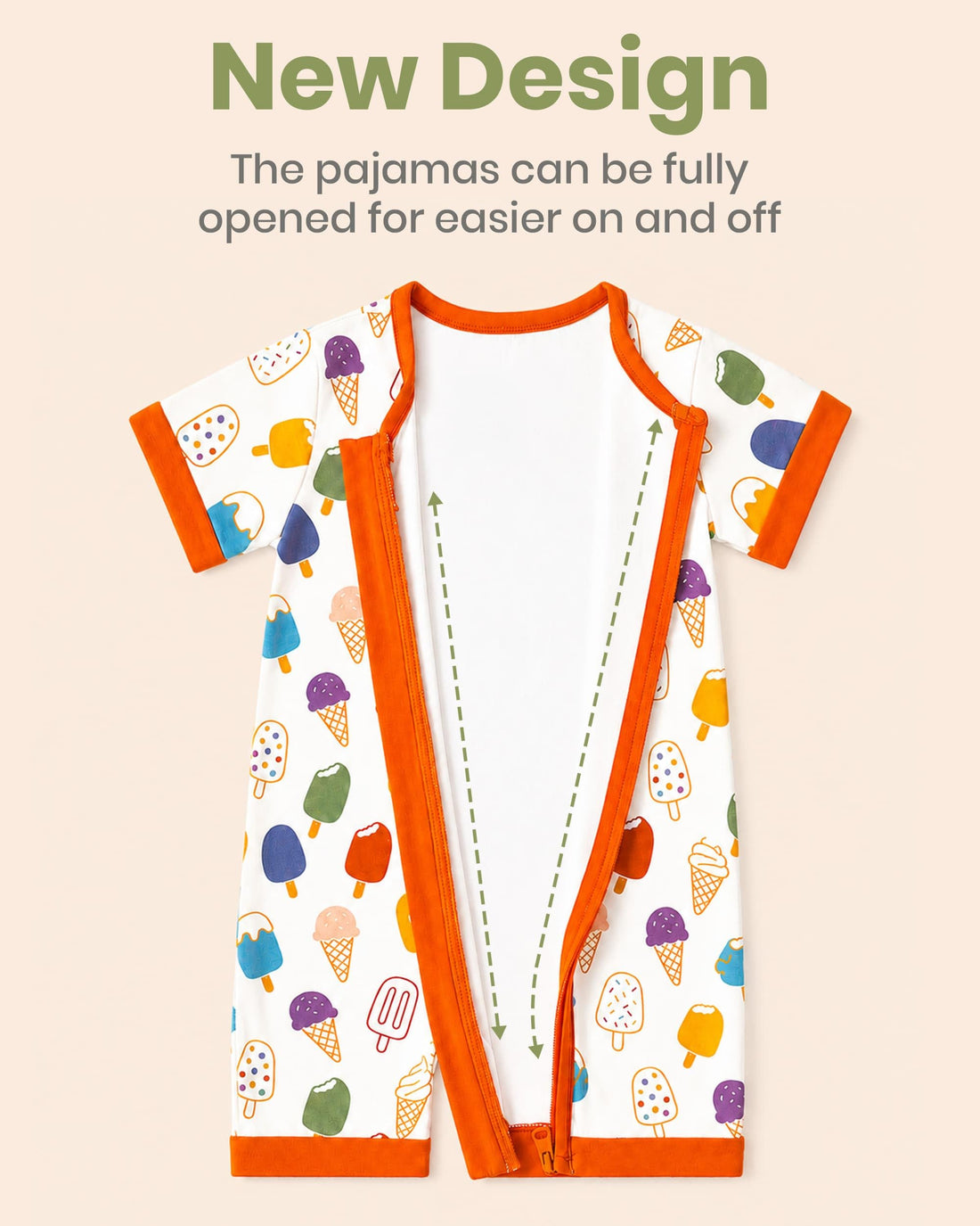 OPAWO Bamboo Baby Pajamas 3 Pack, Double Zipper Bamboo Sleepers for Baby Boy Girl Romper, Toddler Summer Clothes Outfit 0-24M WEBE CLOTHING