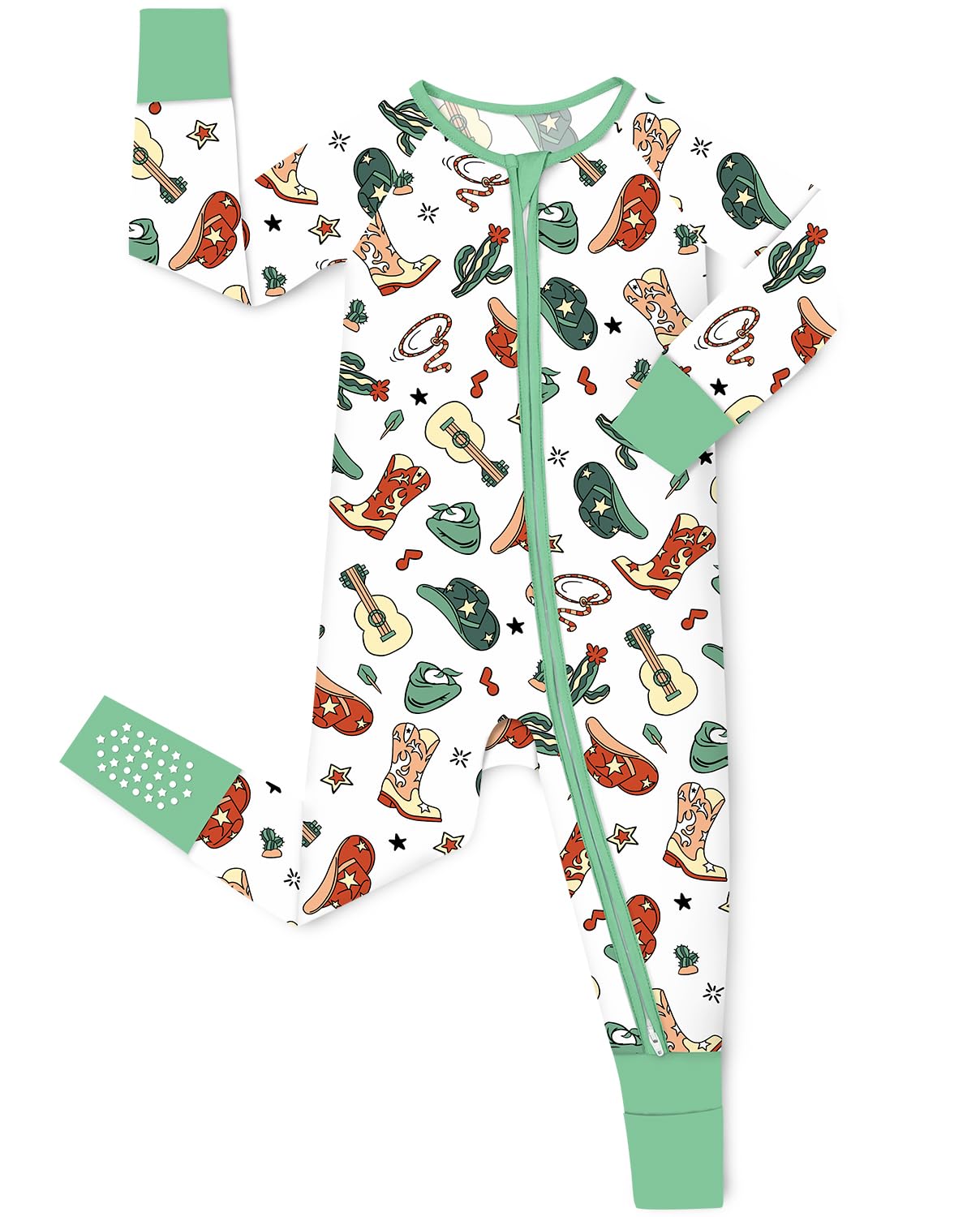 babee Reshinee Bamboo Viscose Baby Convertible Footie Pajama, Zipper Pajamas for Baby Boys & Girls, Sleep & Play Footed