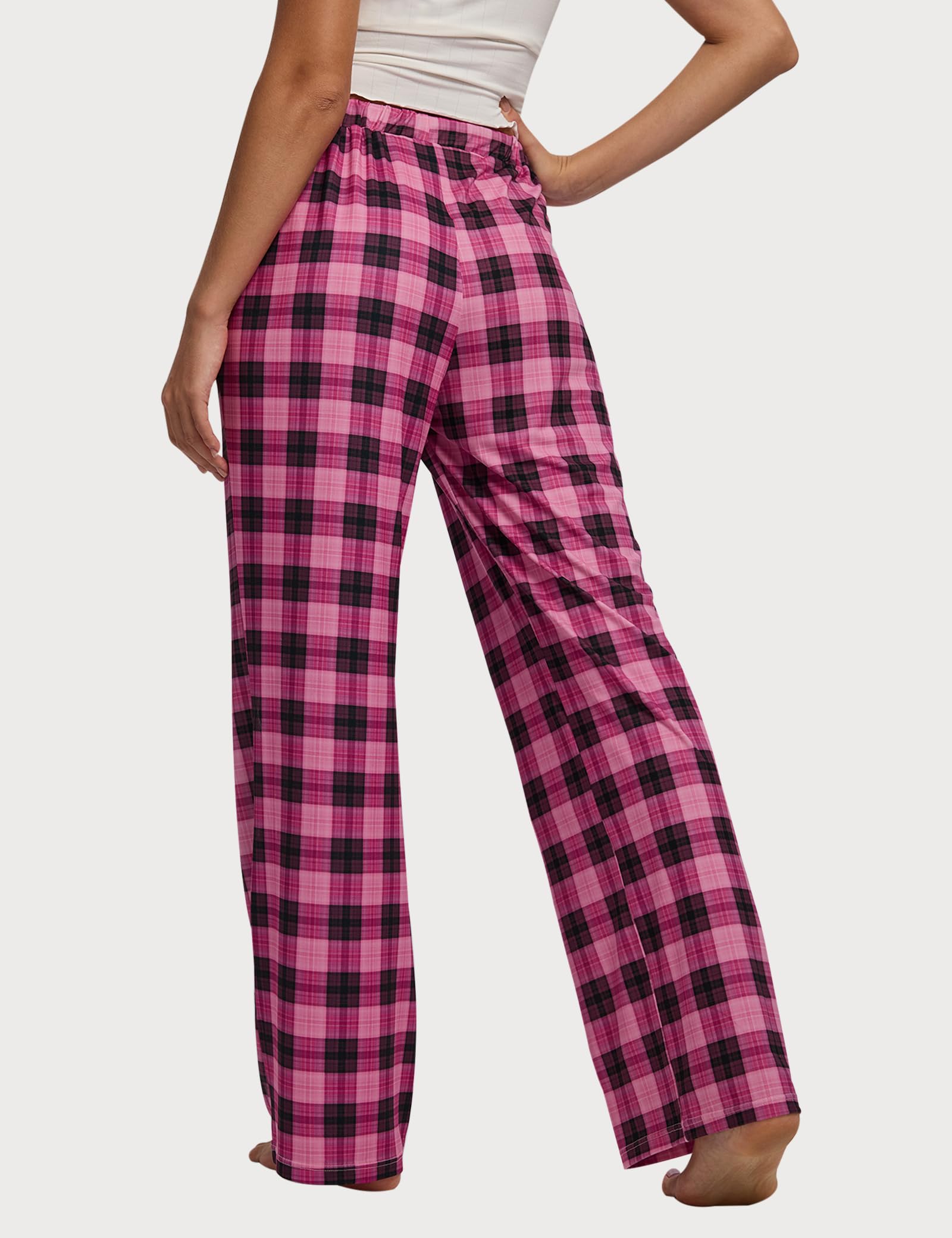 Women Pajama Pants 3-Pack Plaid Sleep Lounge PJ Bottoms with Pockets