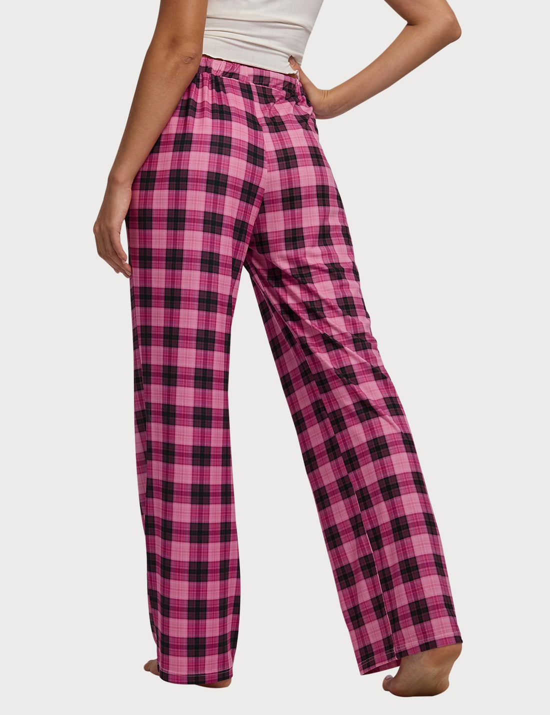 Women Pajama Pants 3-Pack Plaid Sleep Lounge PJ Bottoms with Pockets