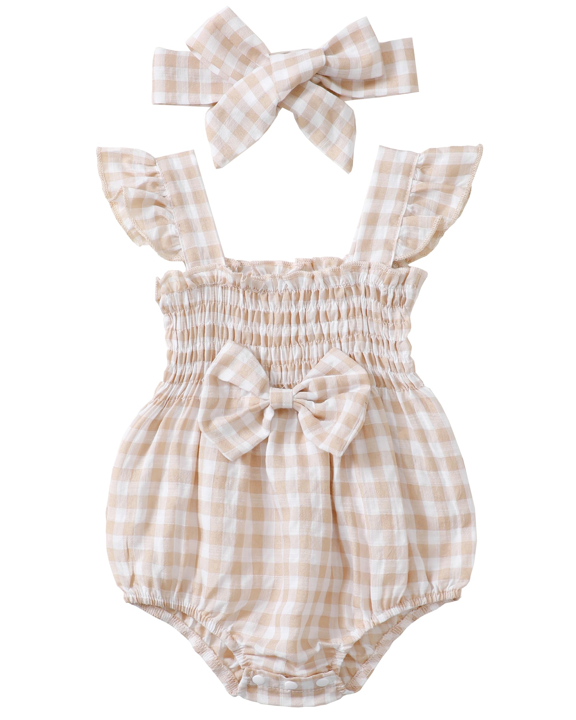 Renotemy Newborn Infant Baby Girl Clothes Rompers Summer Jumpsuits Short Sleeve Romper Infant Baby Clothes Girl WEBE CLOTHING