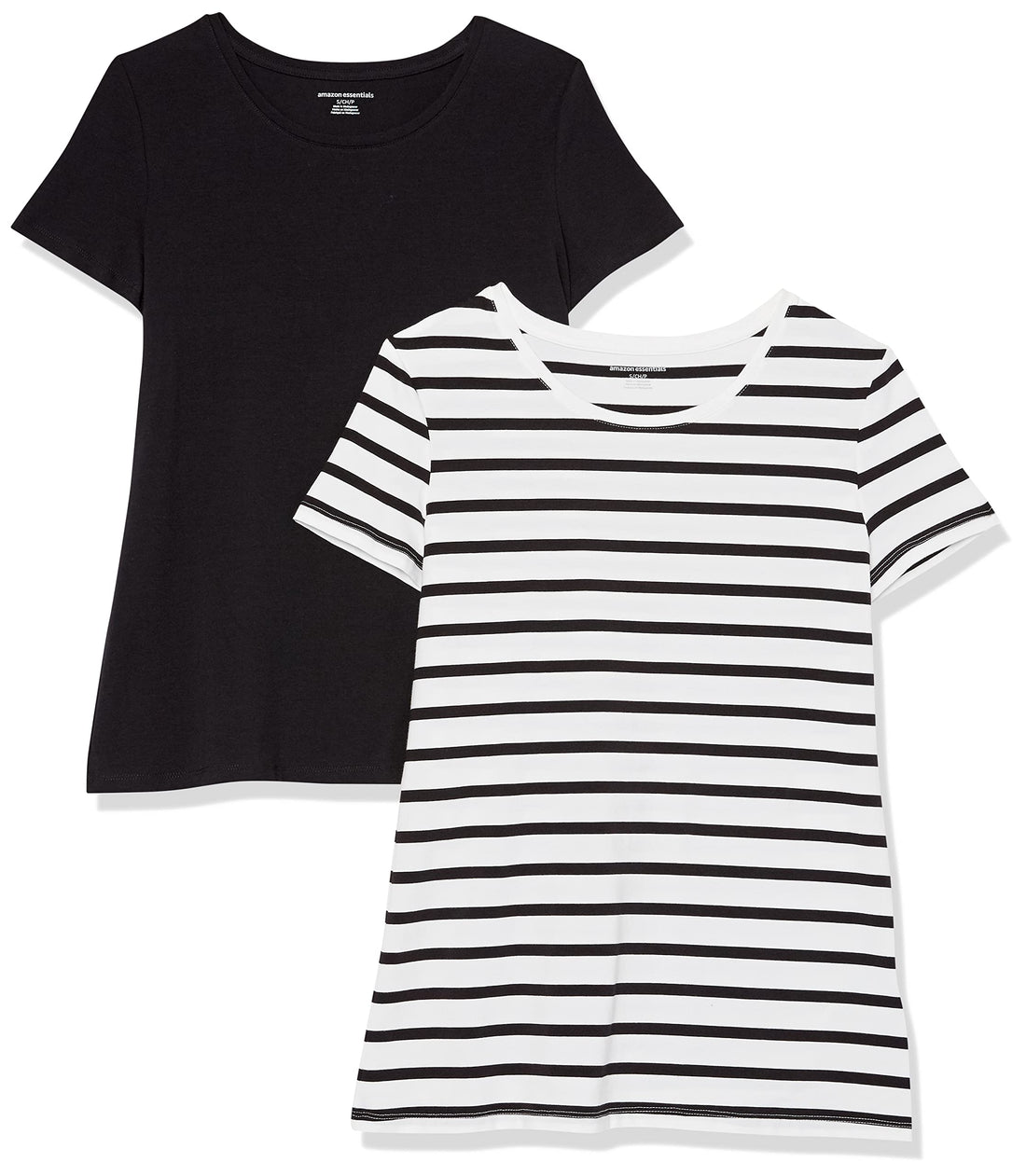 Amazon Essentials Women's Regular-Fit Short-Sleeve Crewneck T-Shirt, Multipacks