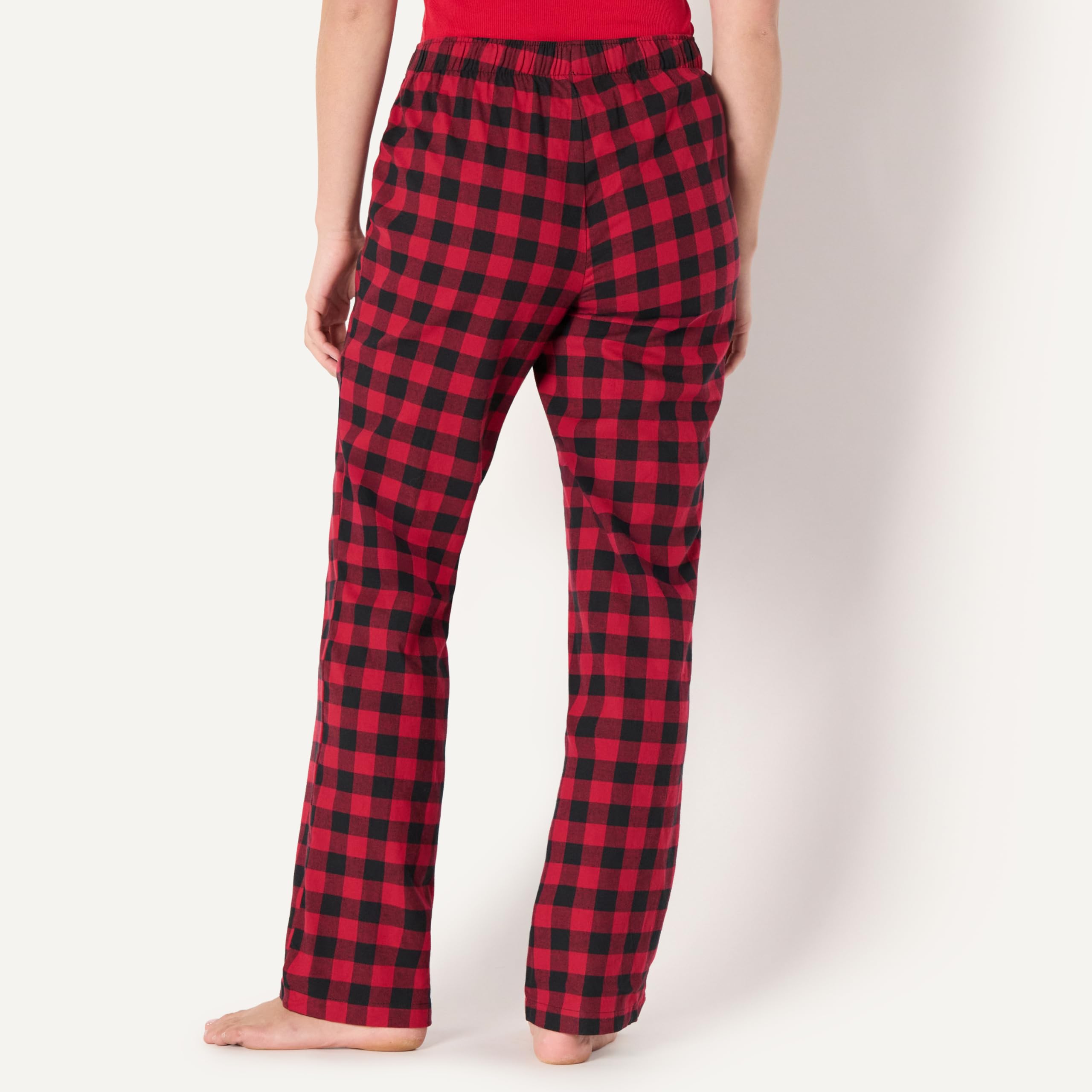 Amazon Essentials Women's Relaxed-Fit Brushed Flannel Pajama Sleep Pant with Drawstring