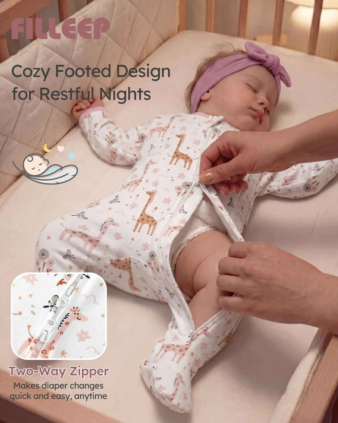 Baby Sleepers 3Pcs 100% Cotton Pajamas for Newborn 0-3 3-6 6-9 Months Boys Girls Clothes Sleep 'N Play Footed PJs