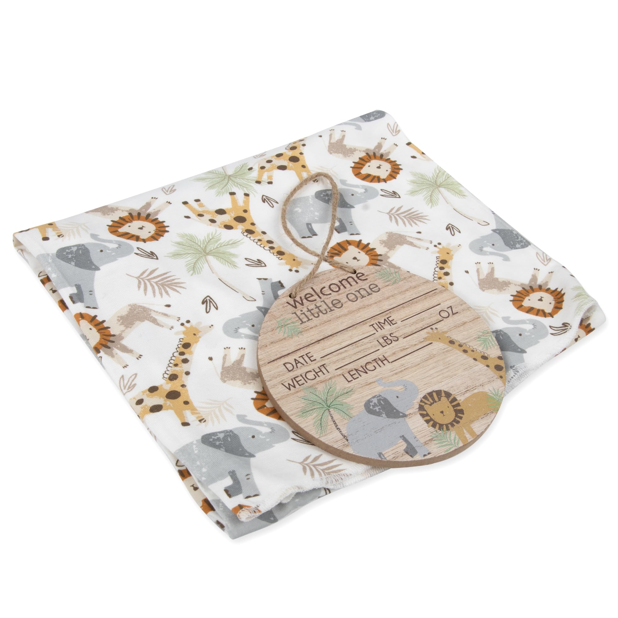 Newborn Baby 4 Piece Coming Home Outfit Gift Set – Footie Sleeper, Blanket, Headband & Ornament for Boys & Girls