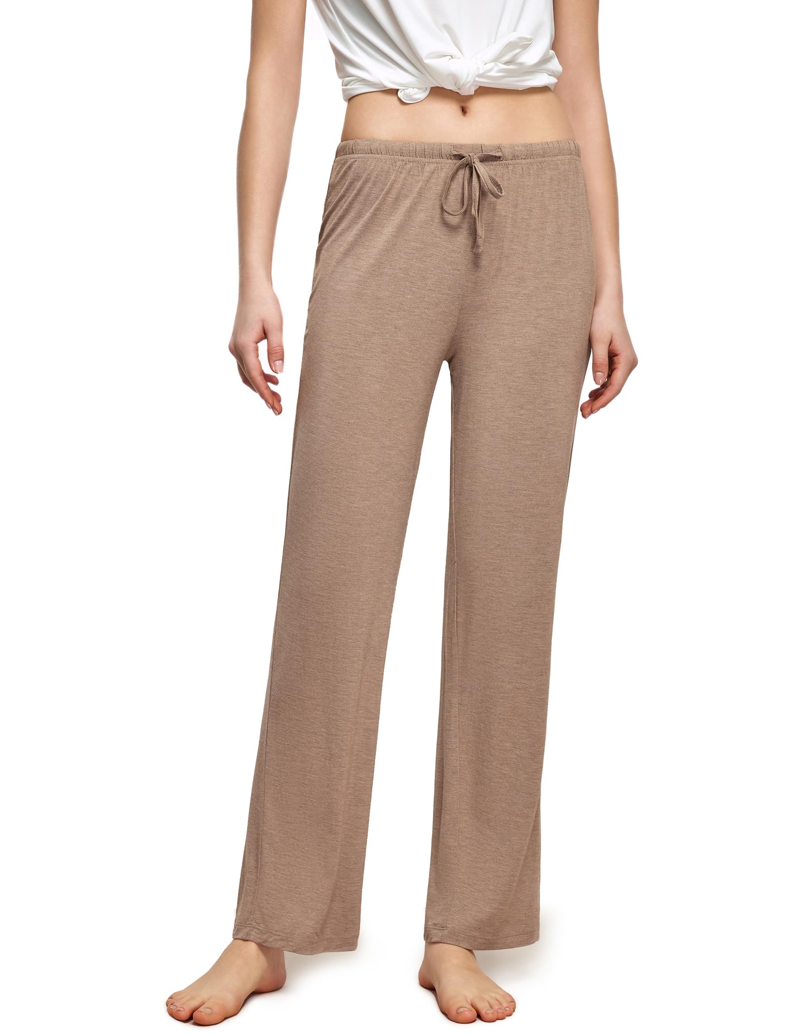GYS Bamboo Viscose Women's Pajama Pants, Lightweight Comfy Casual Lounge Yoga Pants, Pj Bottoms Sleep Pants with Drawstring