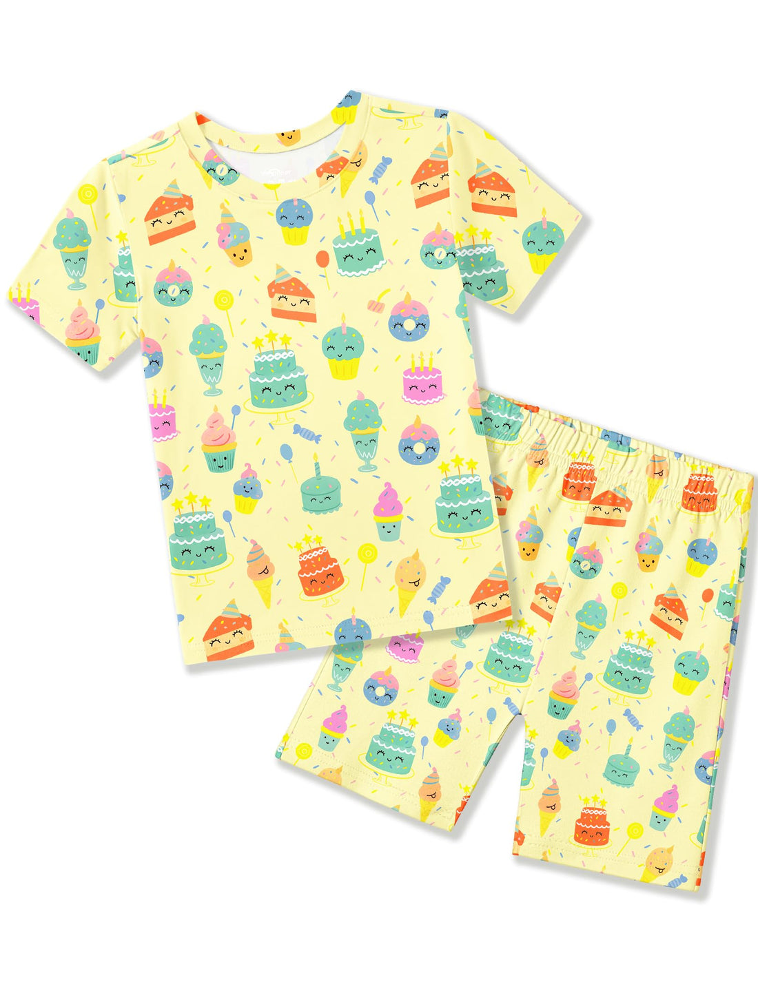 Arshiner Pajamas for Girls Summer Short Sleeve Sleepwear Kids Soft Cute Snug Fit Pjs Sets