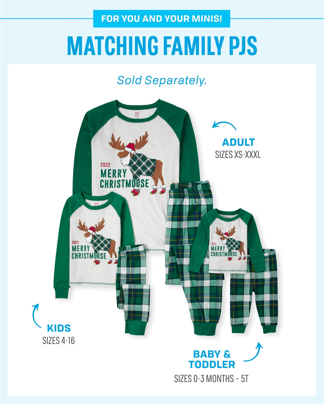 The Children's Place Kids' Family Matching, Festive Christmas Pajama Sets, Cotton WEBE CLOTHING