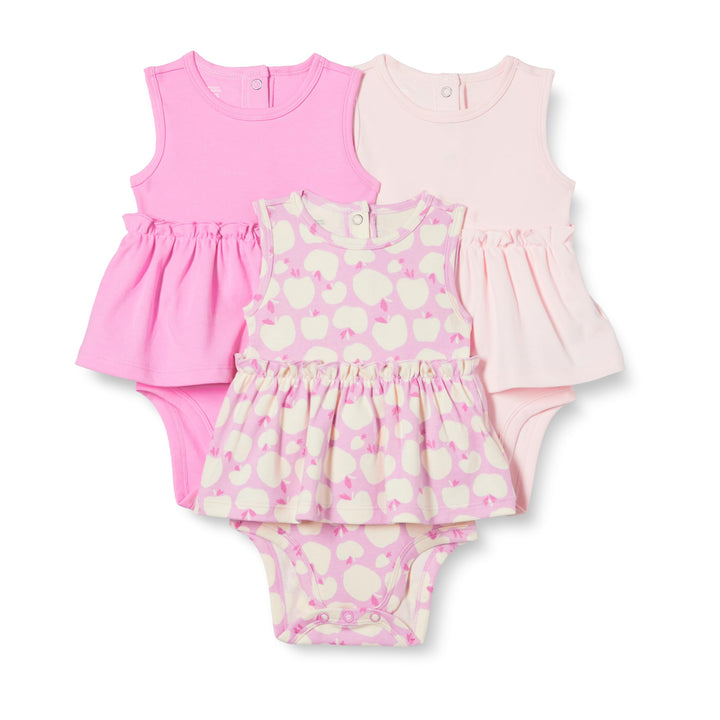Amazon Essentials Baby Girls' Sleeveless Bodysuit Dress, Pack of 3 WEBE CLOTHING