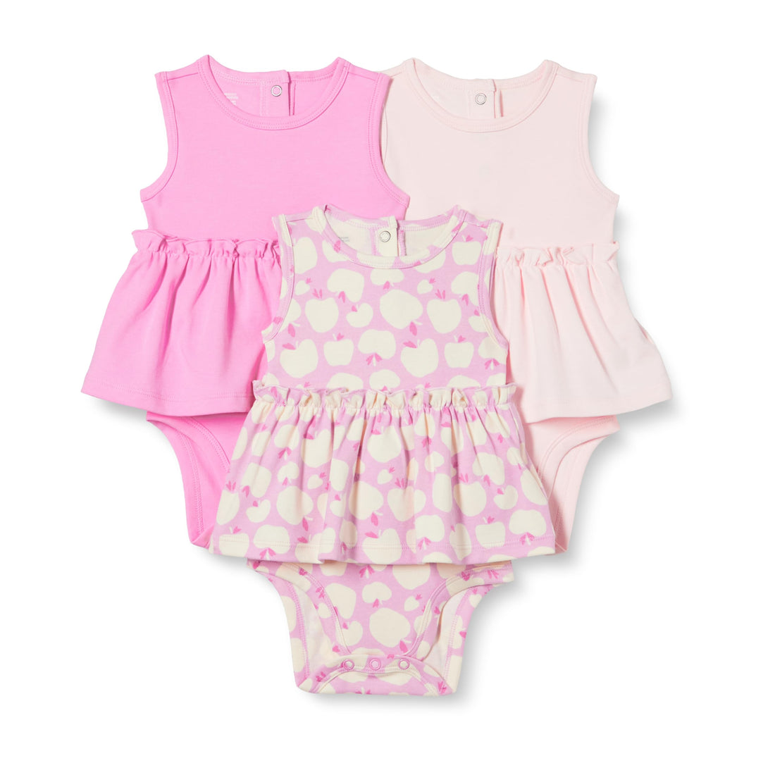 Amazon Essentials Baby Girls' Sleeveless Bodysuit Dress, Pack of 3 WEBE CLOTHING