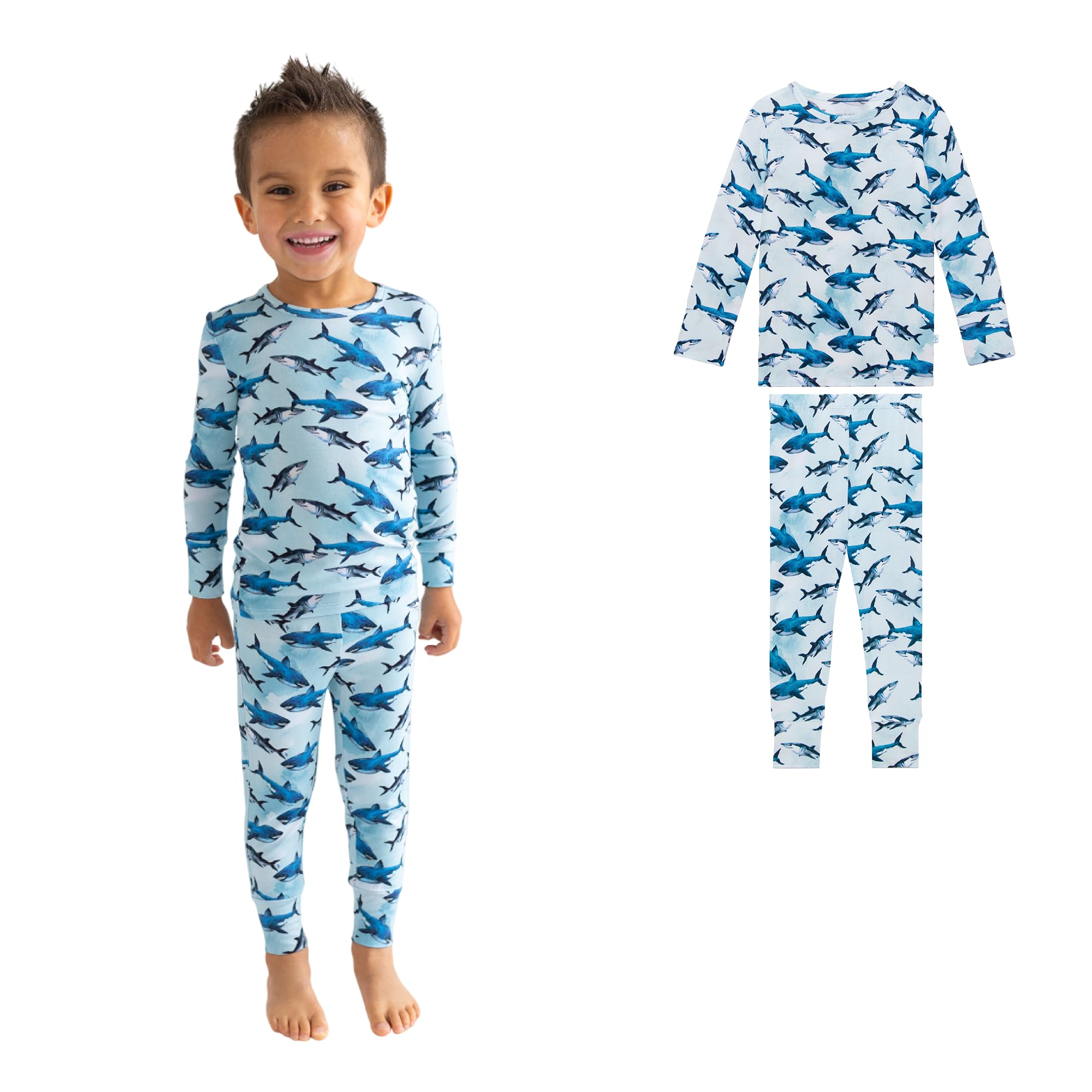 Posh Peanut Boys Pajamas - PJs for Kids Made of Soft Viscose from Bamboo, Long Sleeve Toddler PJs & Matching Boys Pajama Sets WEBE CLOTHING