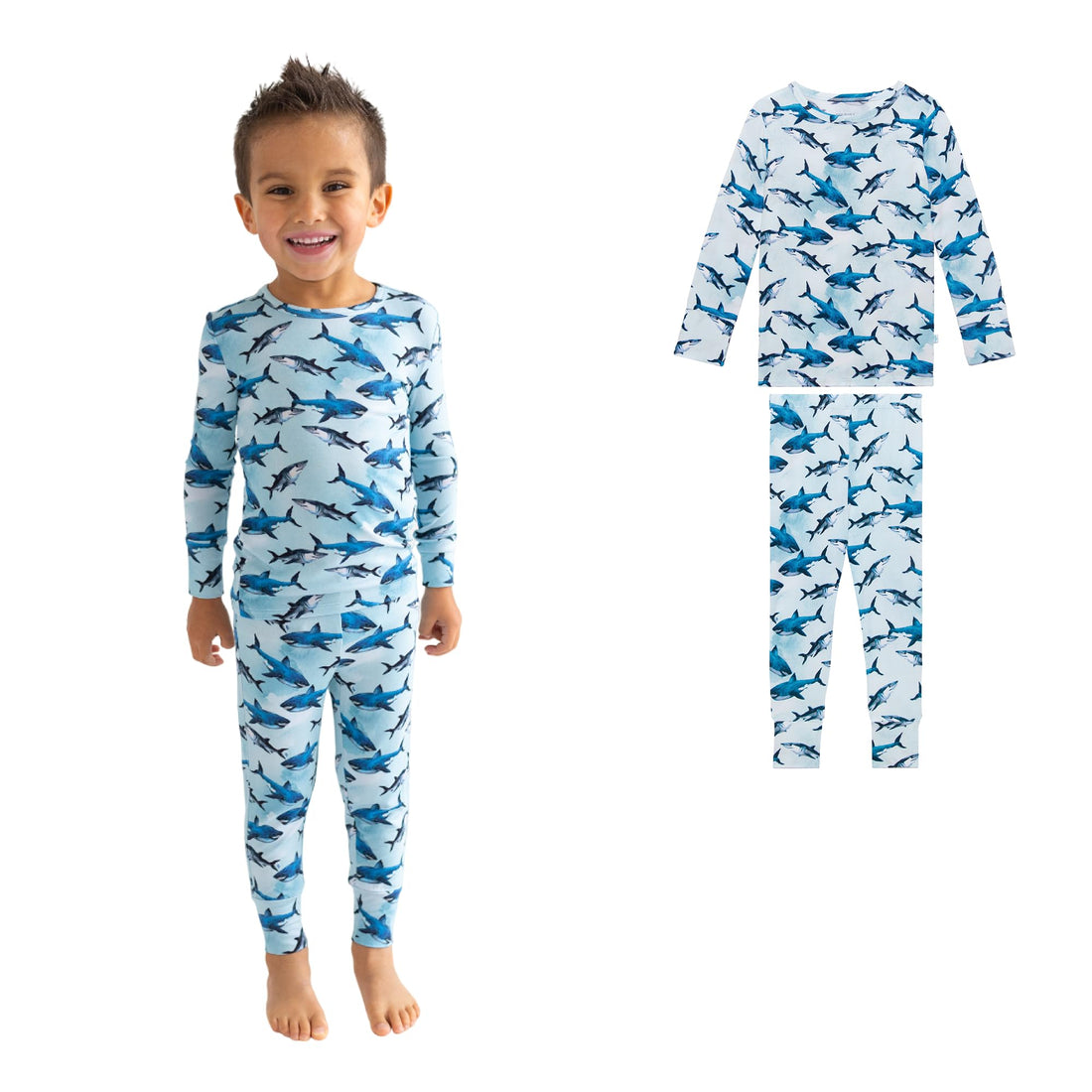 Posh Peanut Boys Pajamas - PJs for Kids Made of Soft Viscose from Bamboo, Long Sleeve Toddler PJs & Matching Boys Pajama Sets WEBE CLOTHING