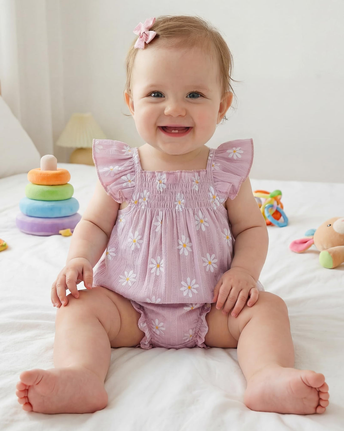 Jecson Newborn Baby Girl Summer Clothes Infant Girl Outfits Sleeveless Ruffle Top and Bloomers Shorts Set 0 3 6 12 Month WEBE CLOTHING