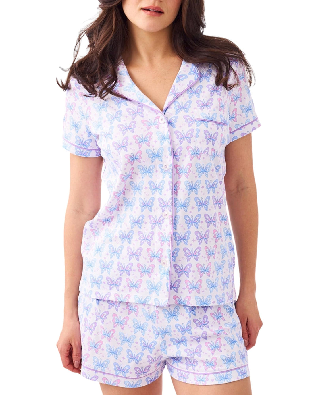 Women Y2k Pajamas Set Cute Preppy 2PCS Button Down Holiday Monkey Shorts Summer Outfit Beach Vacation Loungewear PJs WEBE CLOTHING