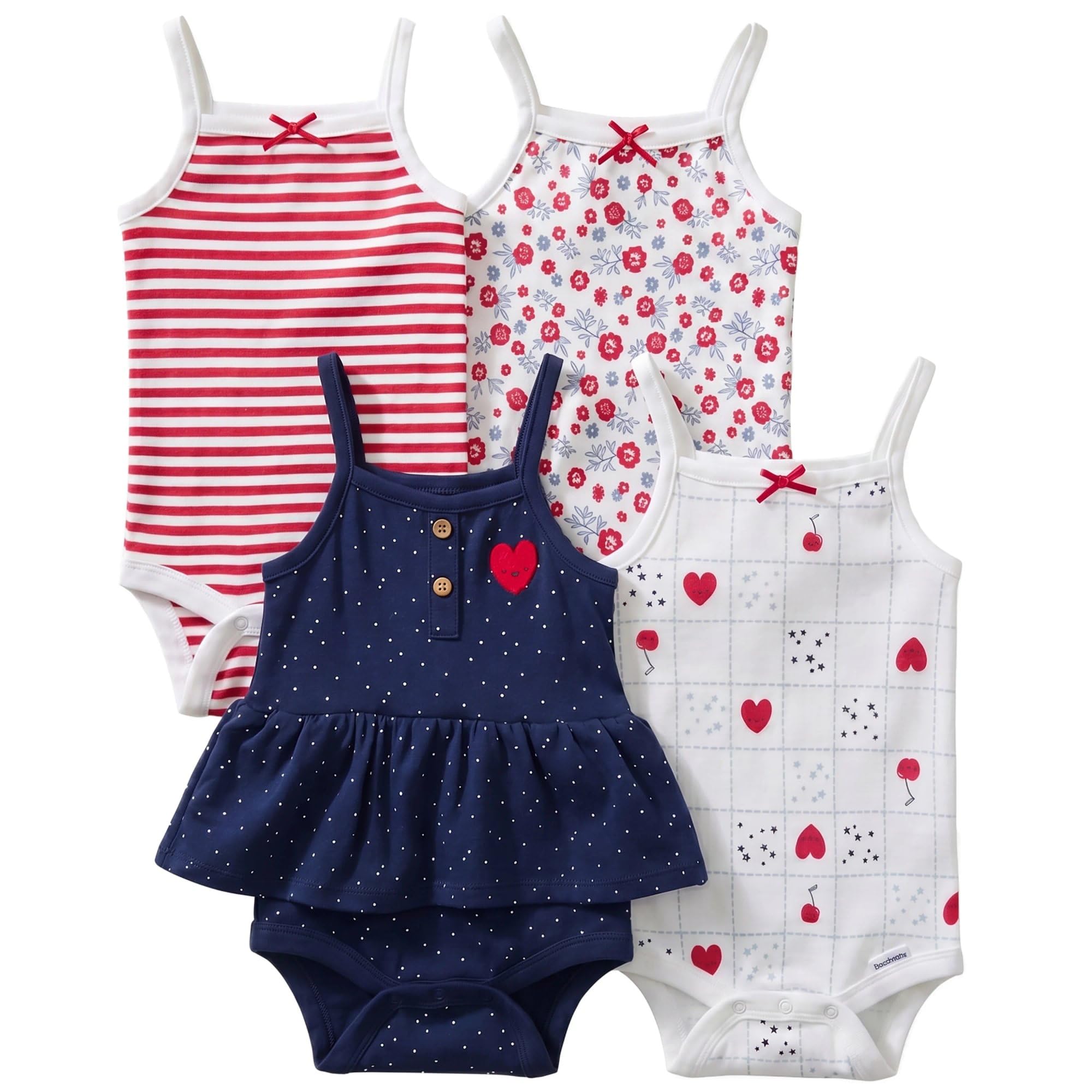 Gerber Baby Girls Multi-Pack Sleeveless Onesies Bodysuit WEBE CLOTHING