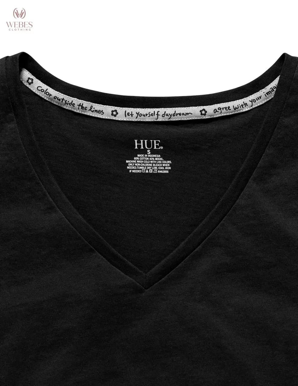 HUE Womens Sleepwell Basic Short Sleeve V-Neck T-Shirt for Lounging Or Sleeping, Made with Temperature Regulating Technology