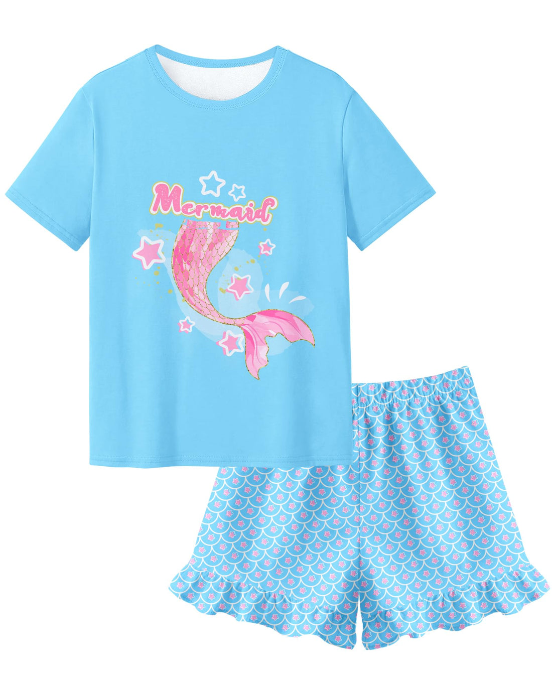 Sylfairy Girls Pajamas Summer Toddler Girl Pajamas Sets Short Sleeve Girls' Cute Sleepwear Pjs