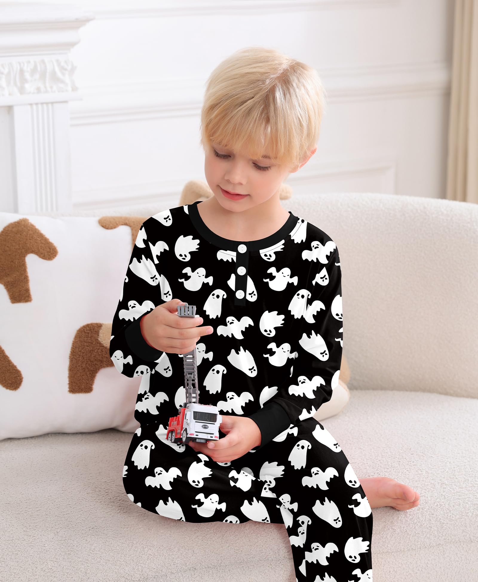SWOMOG Girls Pajama Set Short Sleeve Tops & Ruffled Shorts with Pocket 2 Piece Summer Pajamas for Kids Size 6-15
