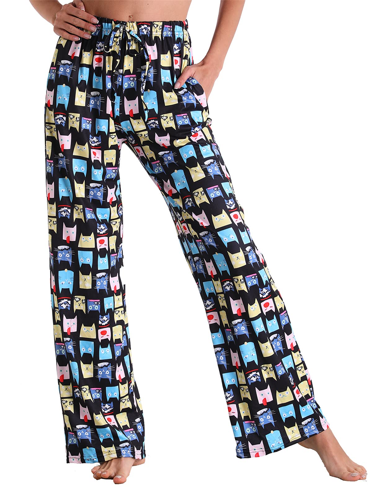 X-Image Women Comfy Casual Pajama Pants with Pockets & Drawstring