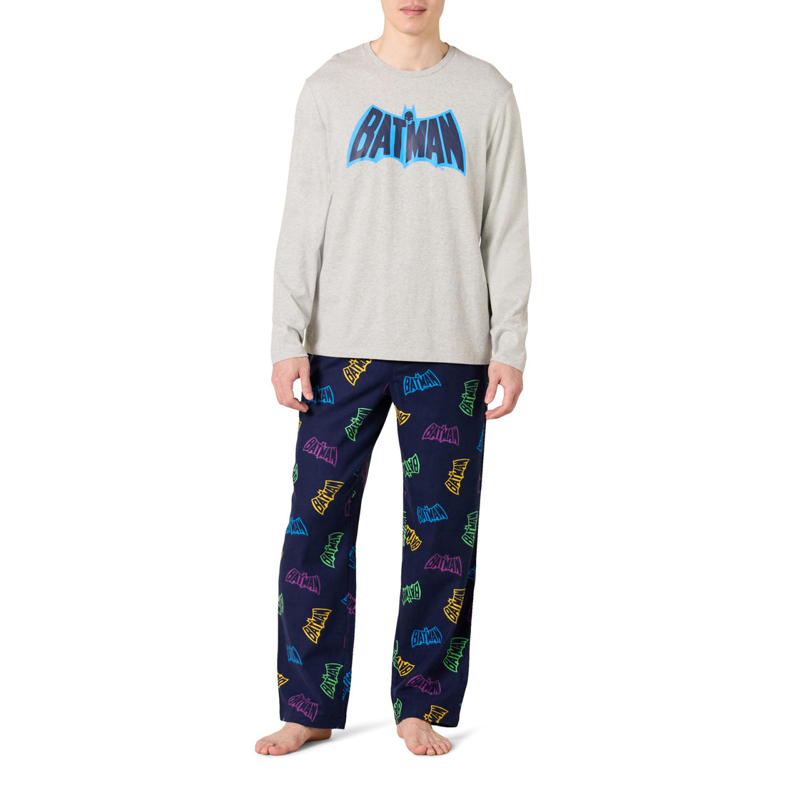 Amazon Essentials Men's Flannel Pant and Long-Sleeve T-Shirt Pajama Set