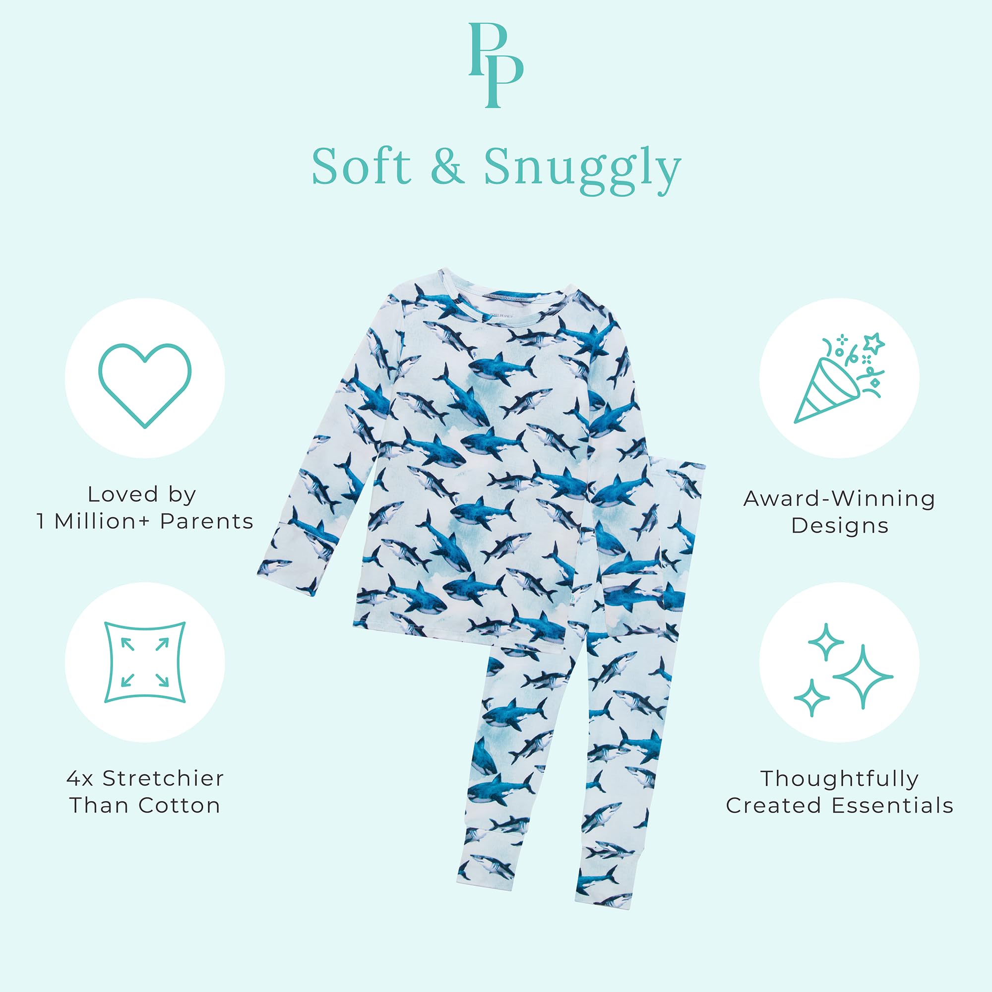 Posh Peanut Boys Pajamas - PJs for Kids Made of Soft Viscose from Bamboo, Long Sleeve Toddler PJs & Matching Boys Pajama Sets WEBE CLOTHING