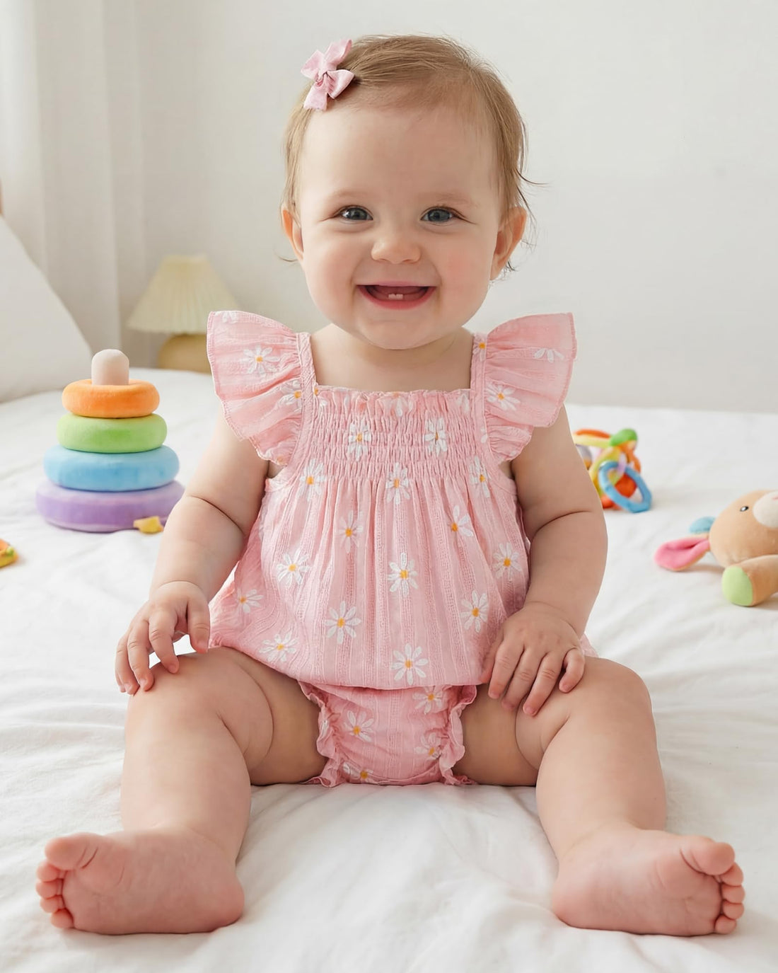 Jecson Newborn Baby Girl Summer Clothes Infant Girl Outfits Sleeveless Ruffle Top and Bloomers Shorts Set 0 3 6 12 Month WEBE CLOTHING