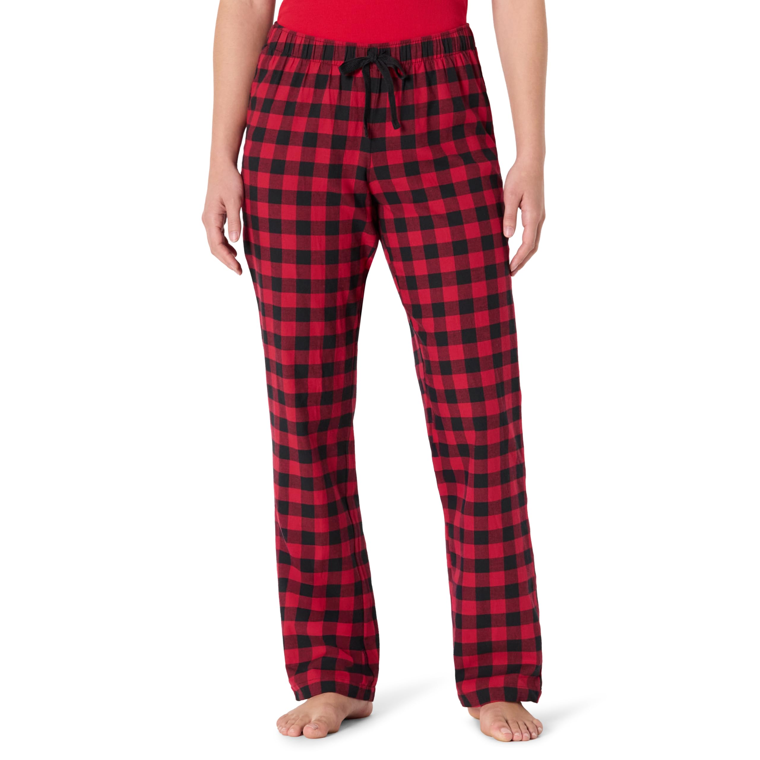 Amazon Essentials Women's Relaxed-Fit Brushed Flannel Pajama Sleep Pant with Drawstring