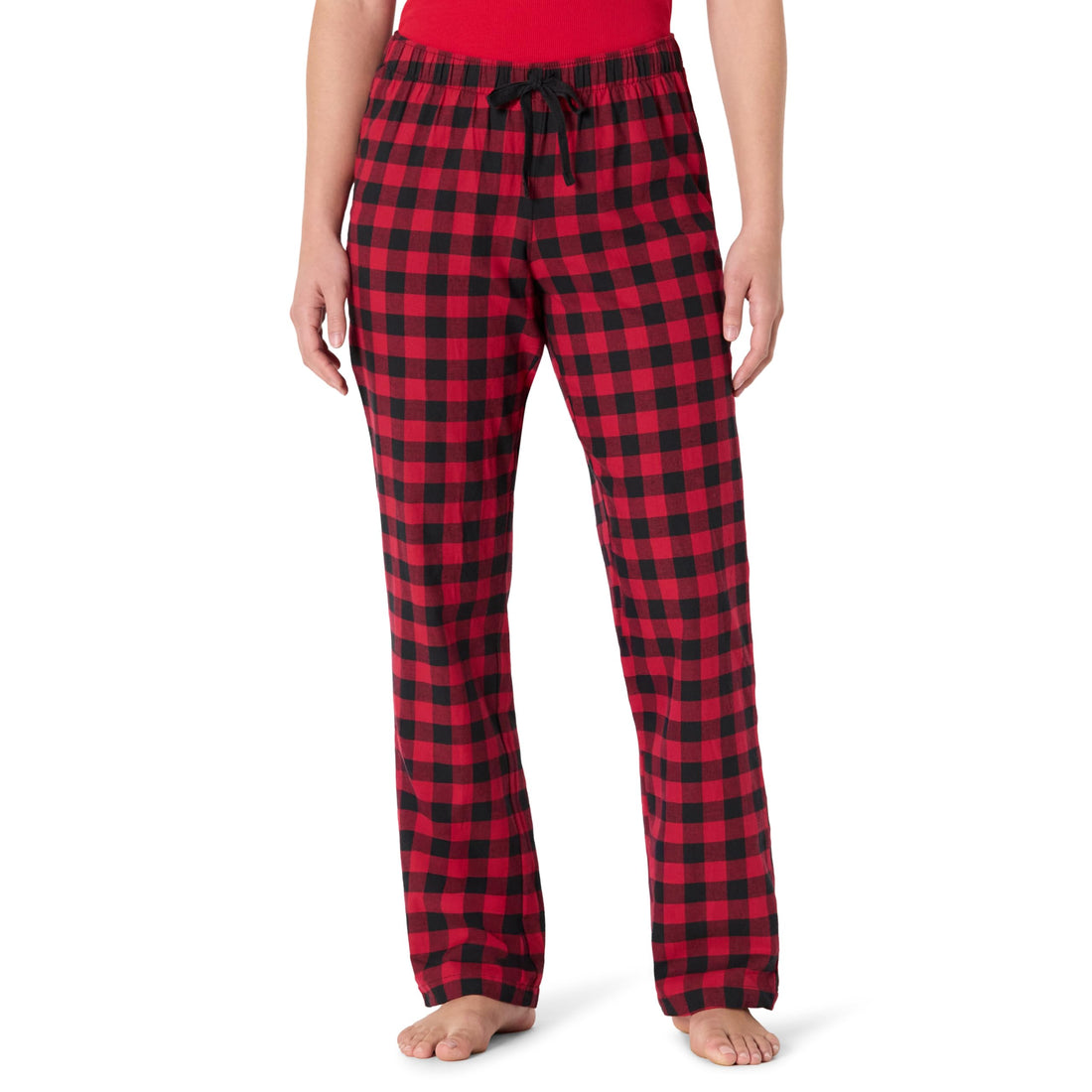 Amazon Essentials Women's Relaxed-Fit Brushed Flannel Pajama Sleep Pant with Drawstring